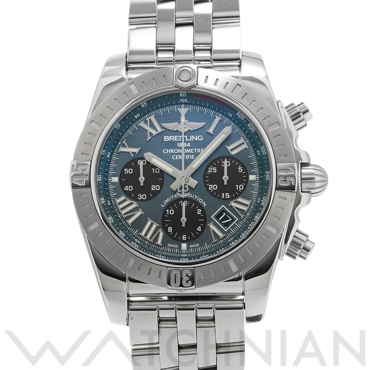 ブライトリング クロノマット JSP ローマンインデックス ブラックマザーオブパール リミテッド AB01153A1B1A1 ブラックシェル/ブラック メンズ 時計 【中古】【wristwatch】