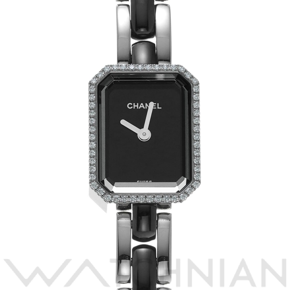 シャネル プルミエール セラミック H2163 ブラックラッカー レディース 時計 【中古】【wristwatch】