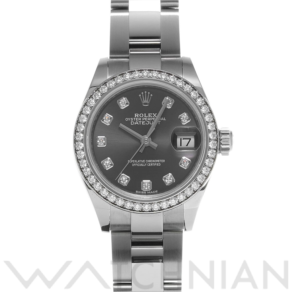 ロレックス レディ デイトジャスト 28 279384RBR ダークグレー/ダイヤモンド レディース 時計 【中古】【wristwatch】