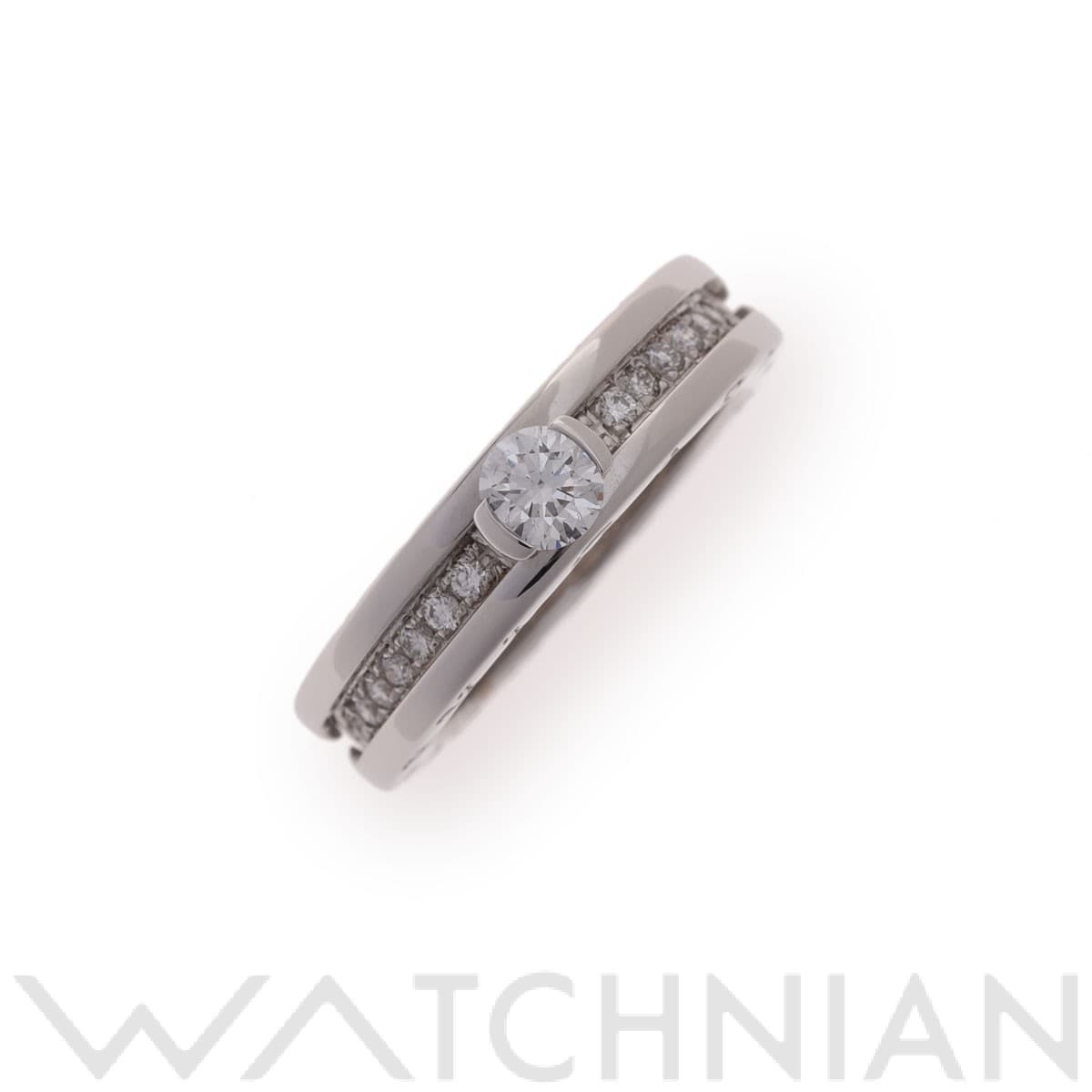 ブルガリ B-ZERO1ナローリング #52 シルバー K18ホワイトゴールド WG レディース ジュエリー 【中古】【jewelry】