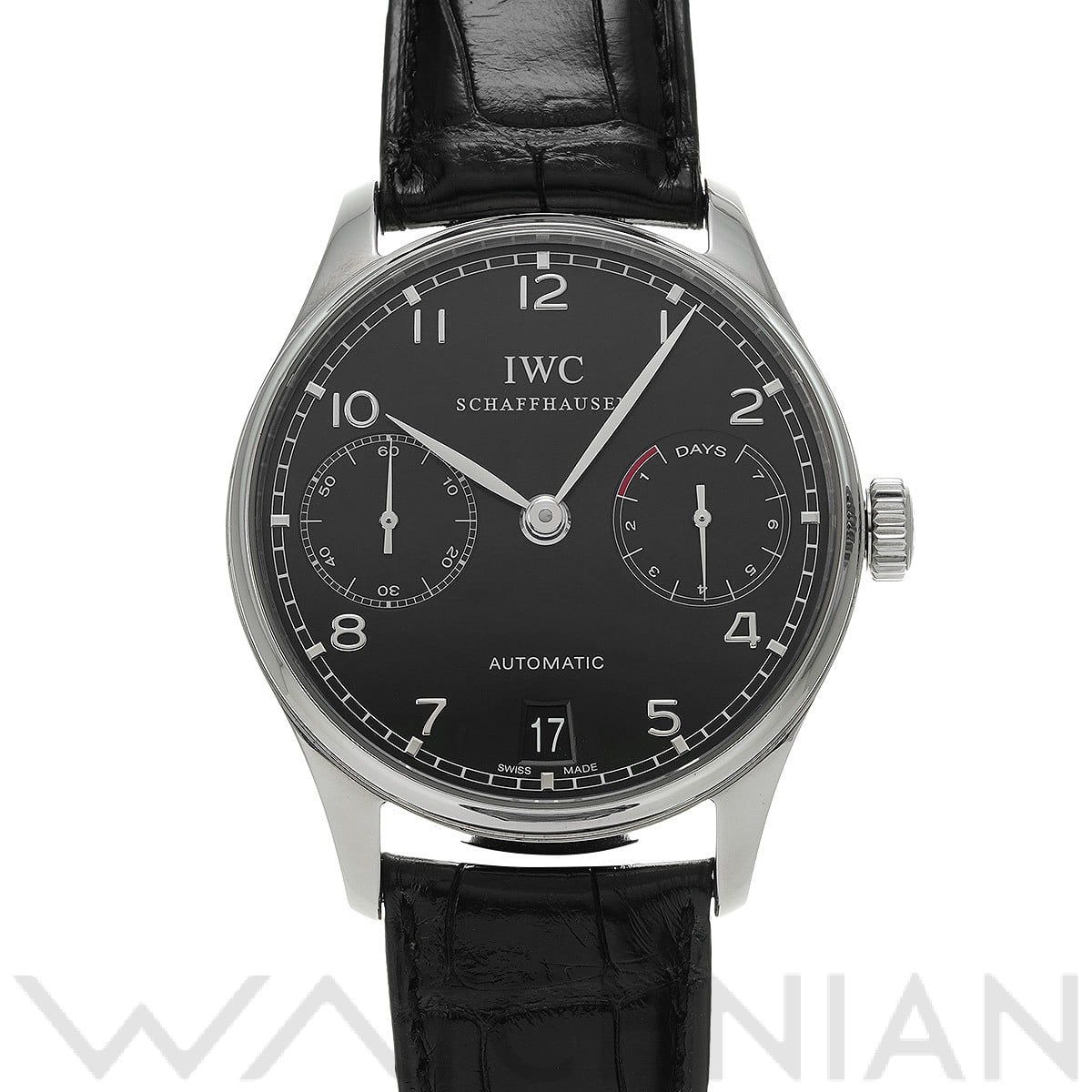 IWC ポルトギーゼ オートマティック 7デイズ IW500109 ブラック メンズ 時計 【中古】【wristwatch】