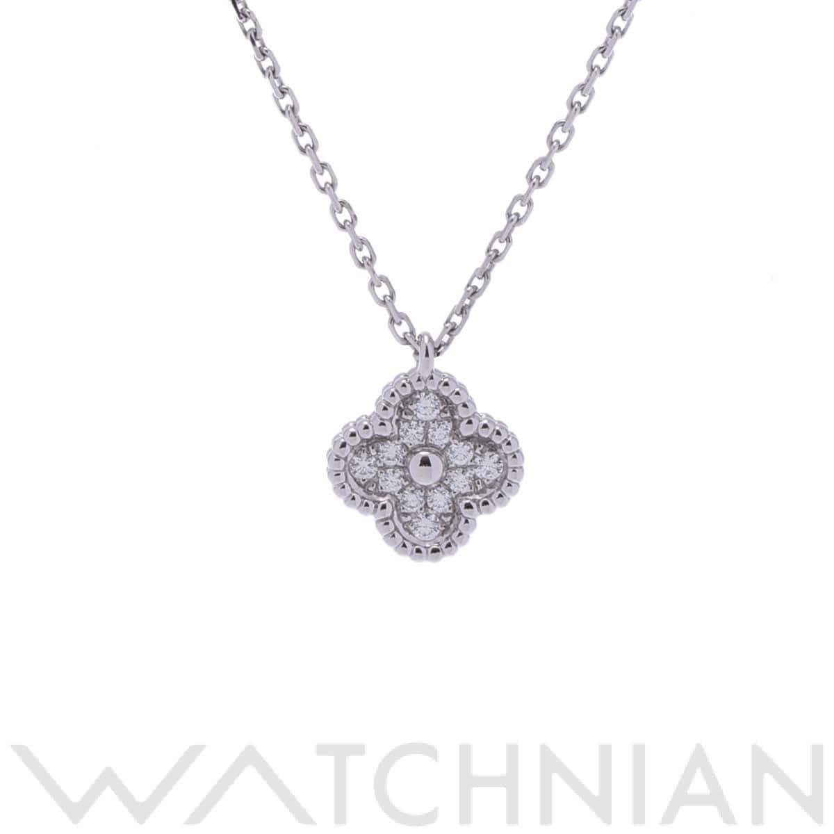 ヴァン クリーフ&アーペル スウィートアルハンブラ ネックレス シルバー VCAR085900 K18ホワイトゴールド WG レディース ジュエリー 【中古】【jewelry】