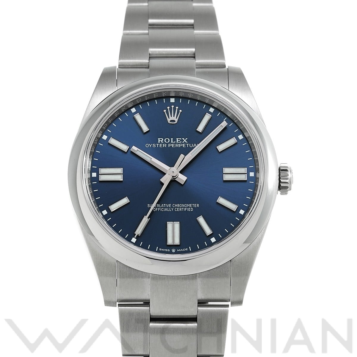 ロレックス オイスターパーペチュアル 41 124300 ブライトブルー メンズ 時計 【中古】【wristwatch】