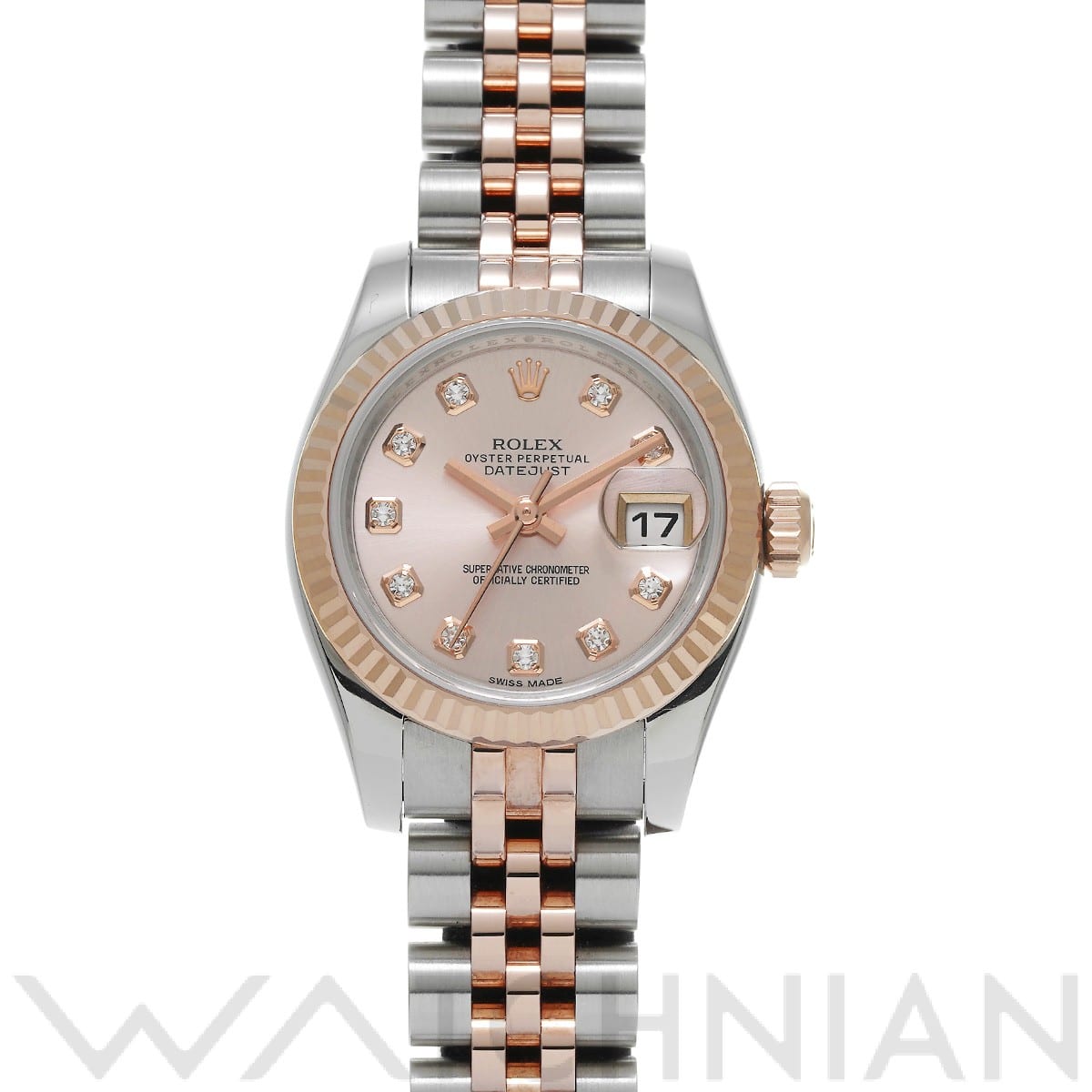 ロレックス レディ デイトジャスト 26 179171G ピンク/ダイヤモンド レディース 時計 【中古】【wristwatch】