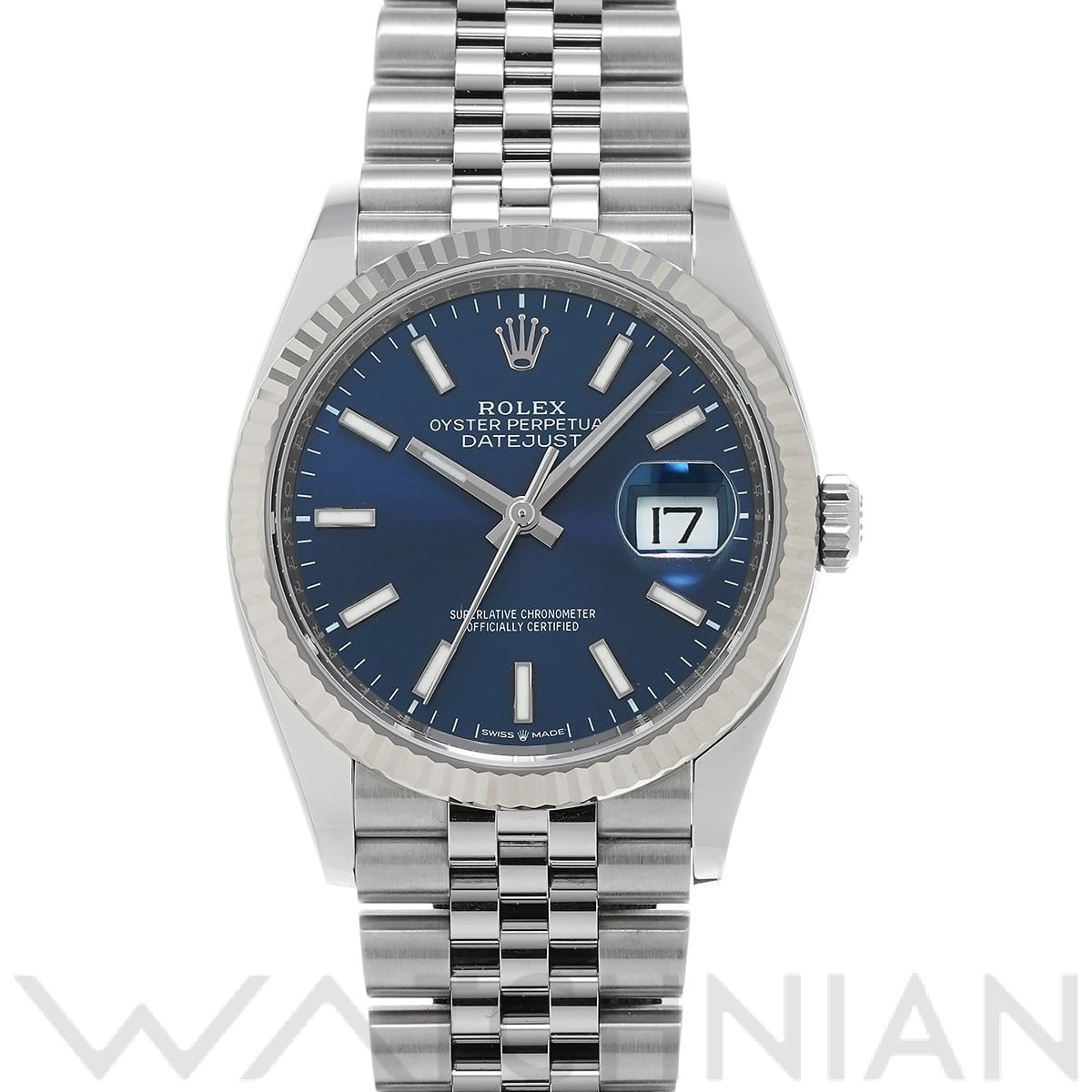 ロレックス デイトジャスト 36 126234 ブライトブルー メンズ 時計 【中古】【wristwatch】