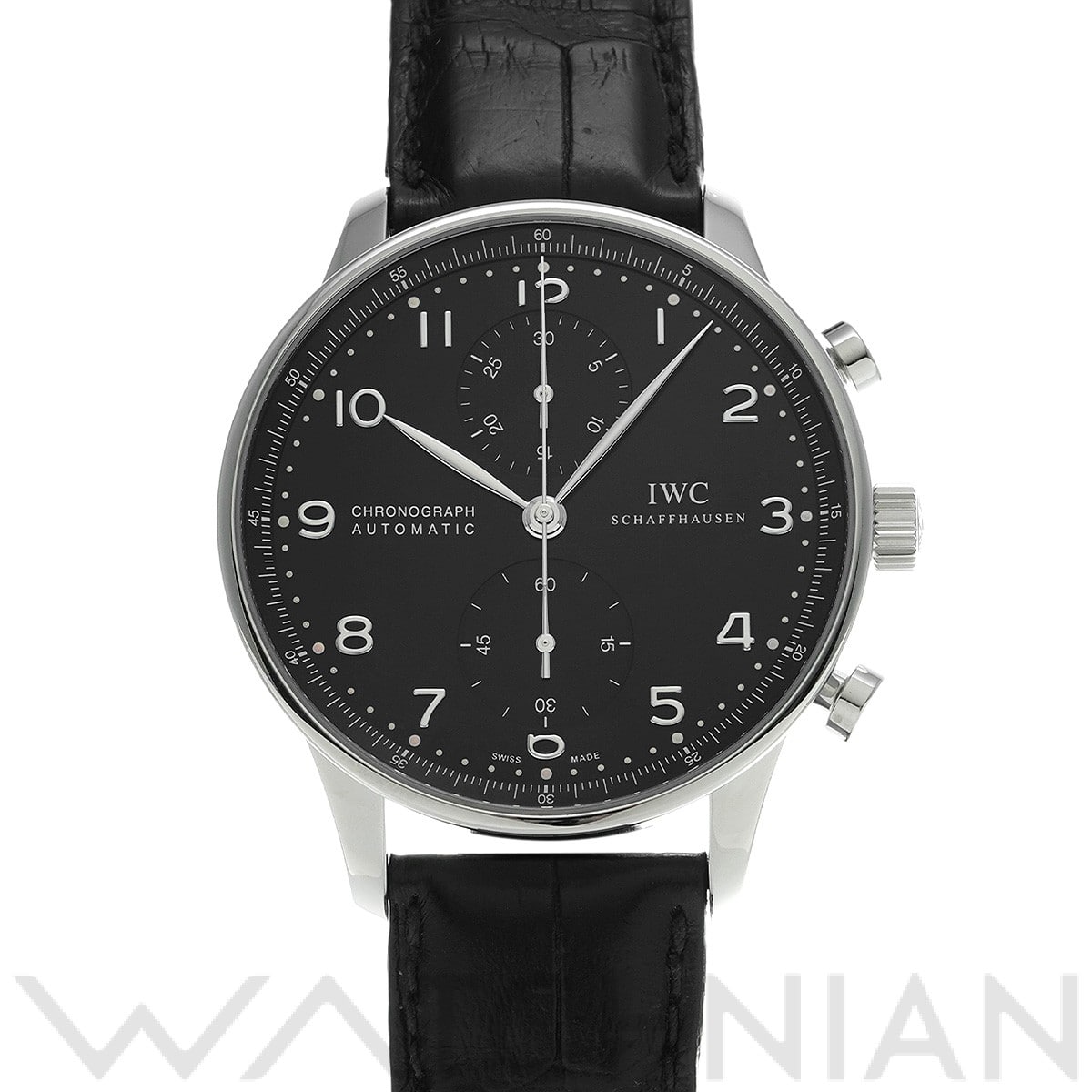 IWC ポルトギーゼ クロノグラフ IW371447 ブラック メンズ 時計 【中古】【wristwatch】
