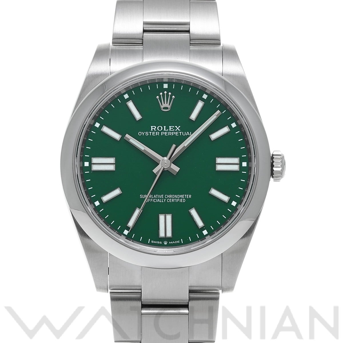 ロレックス オイスターパーペチュアル 41 124300 グリーン メンズ 時計 【中古】【wristwatch】