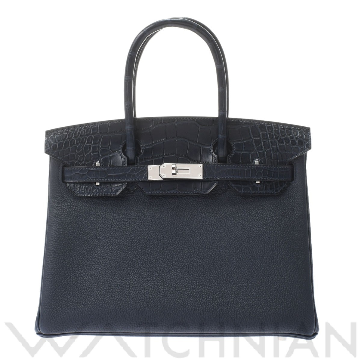 エルメス / HERMES バーキン30 タッチ ブルーニュイ/パラジウム金具 アリゲーターマット/トゴ レディース バッグ 【未使用】【bag】
