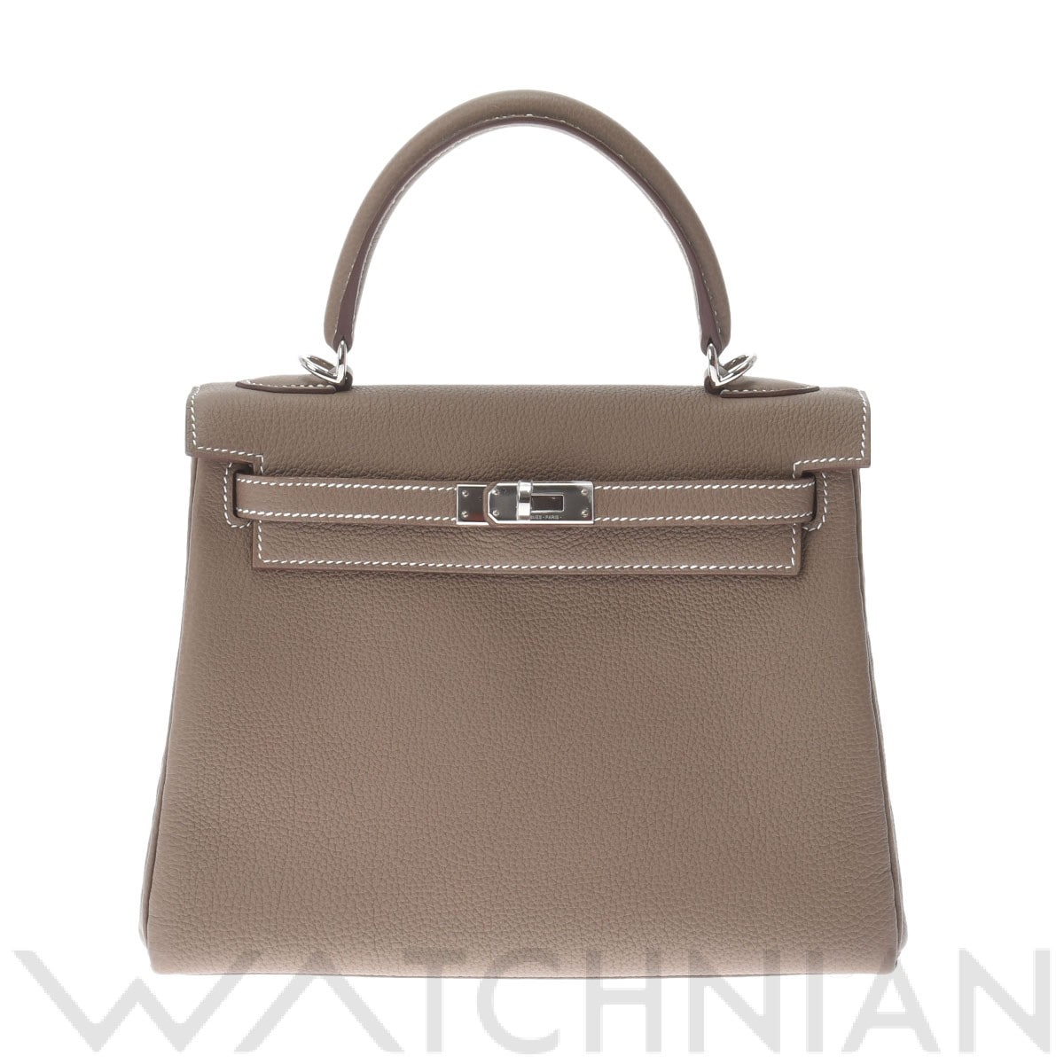 エルメス / HERMES ケリー25 内縫い エトゥープ/パラジウム金具 トゴ レディース バッグ 【新品】【bag】