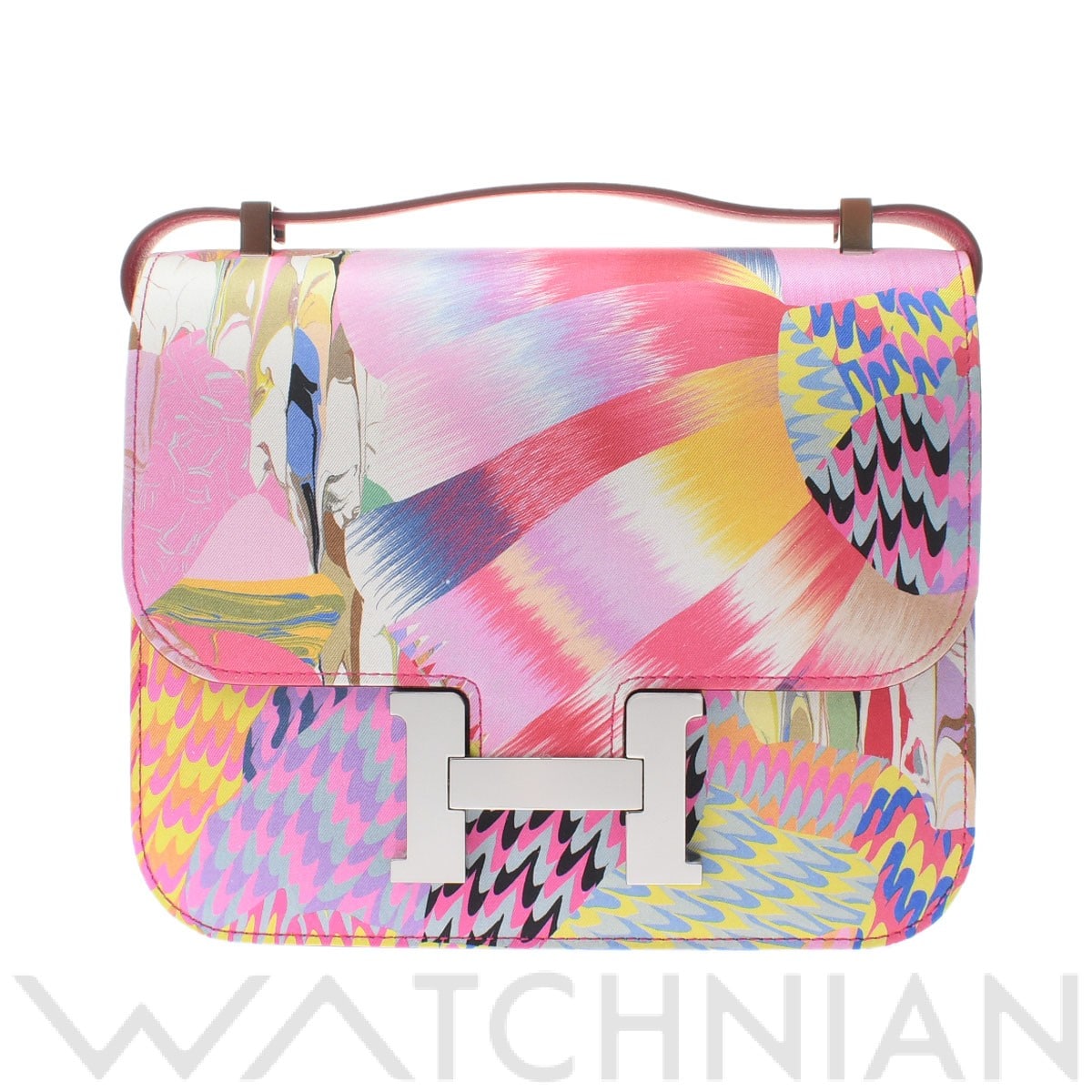 エルメス コンスタンス3 24 京都マーブル ローズメキシコ ヴォースイフト/シルク レディース バッグ 【未使用】【bag】