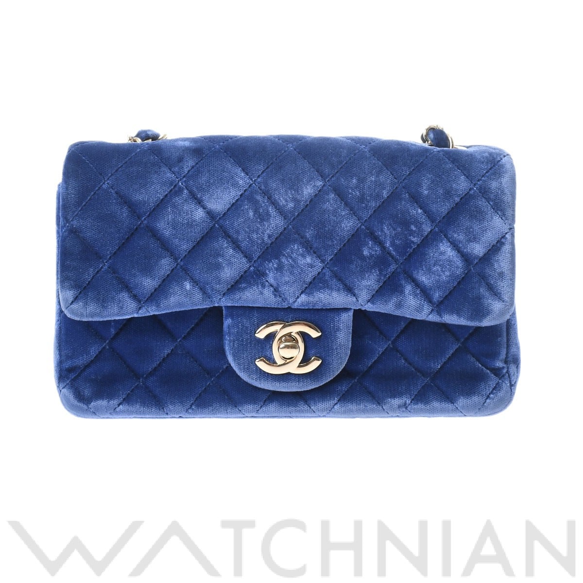 シャネル / CHANEL ミニフラップバッグ 20 ブルー A69900 ベロア レディース バッグ 【中古】【bag】