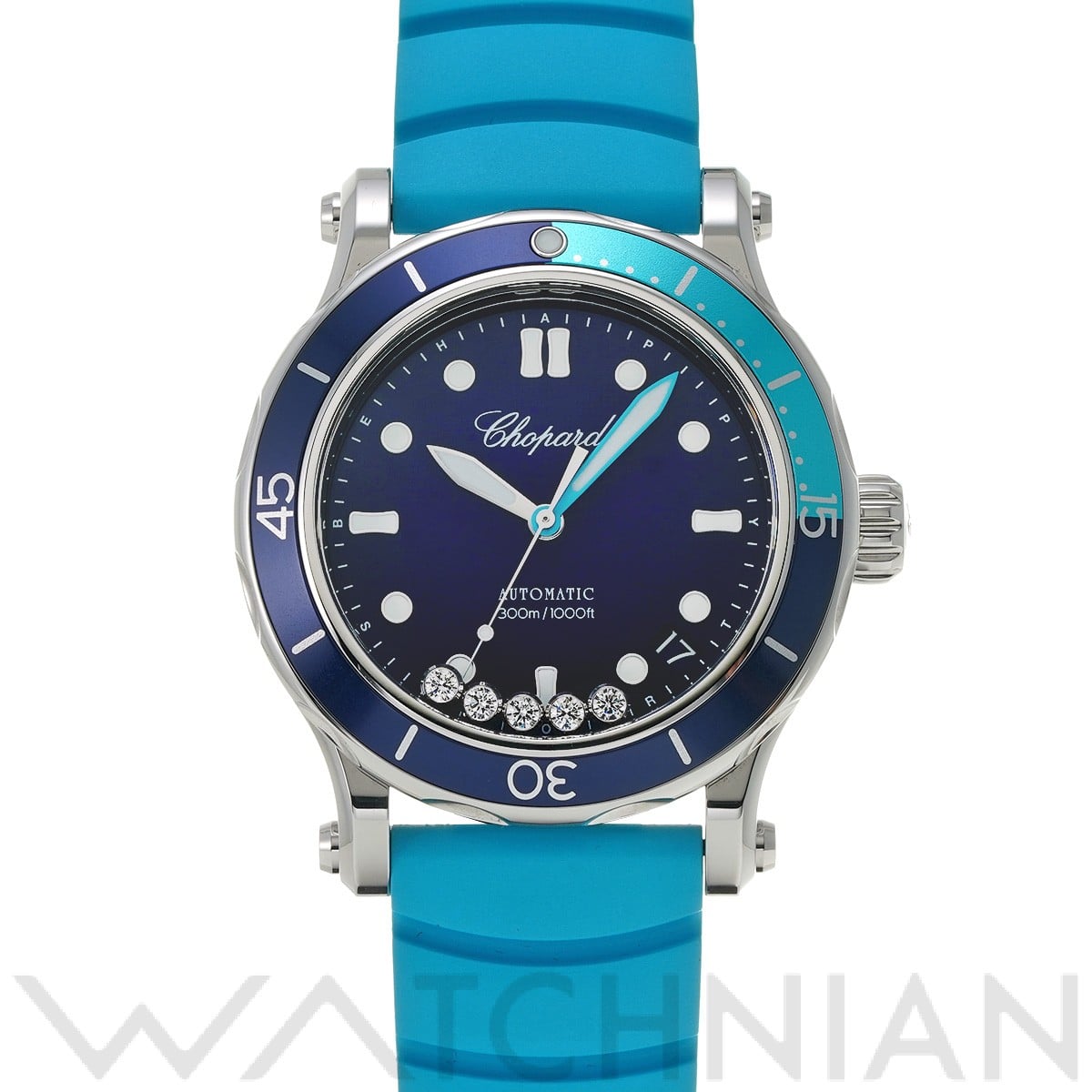 ショパール / Chopard ハッピーオーシャン 278587-3001 ブルー/ダイヤモンド メンズ 時計 【中古】【wristwatch】