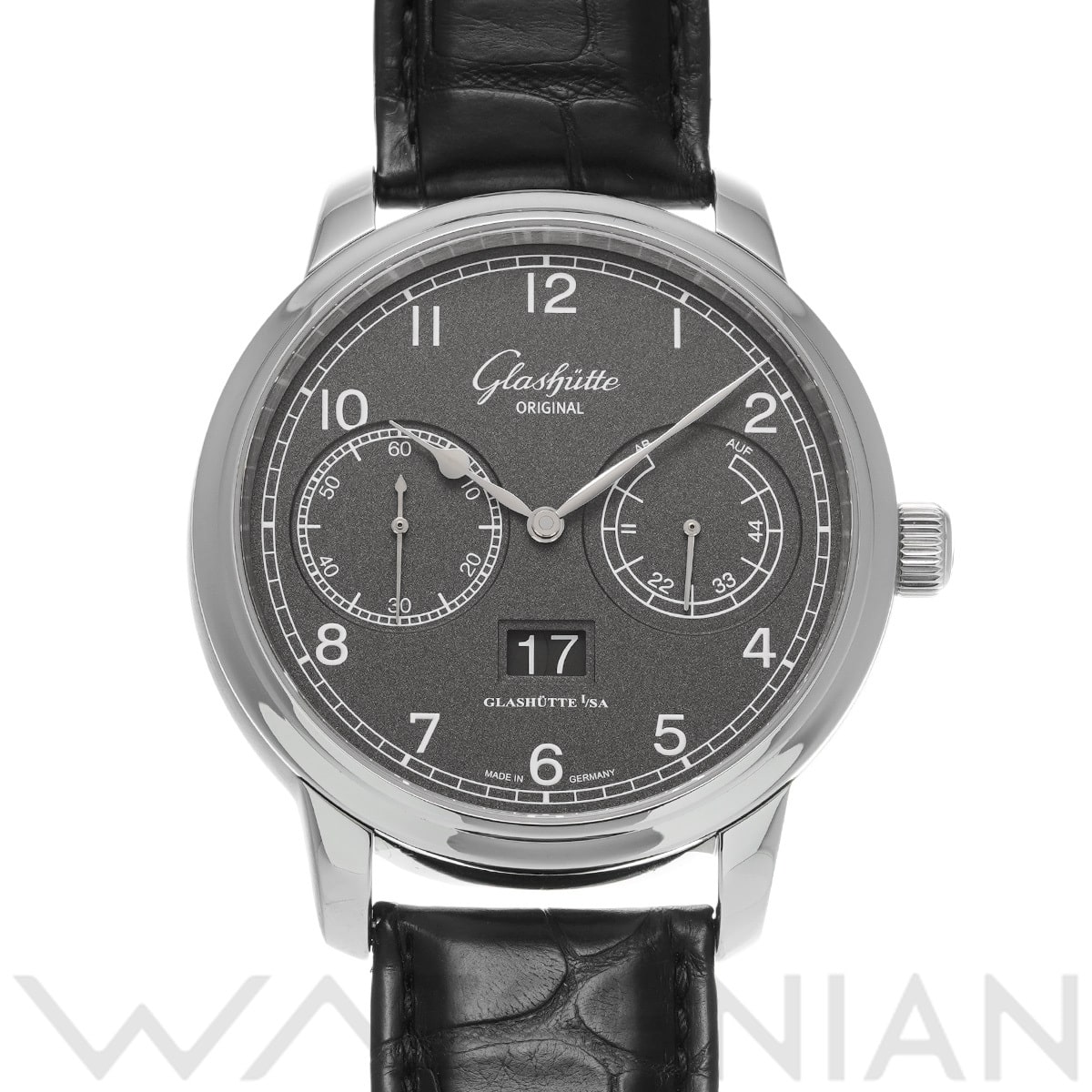 グラスヒュッテ オリジナル セネタ オブザーバー 100-14-02-02-04 グレー メンズ 時計 【中古】【wristwatch】