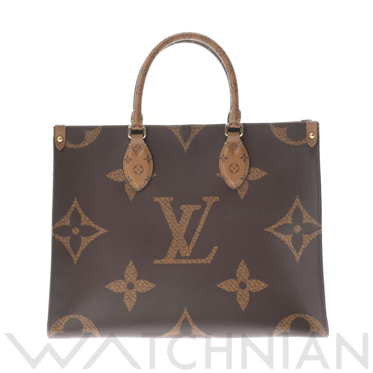 ルイ ヴィトン モノグラムジャイアント オンザゴーMM ブラウン M45321 モノグラム・リバース・キャンバス レディース バッグ 【中古】【bag】