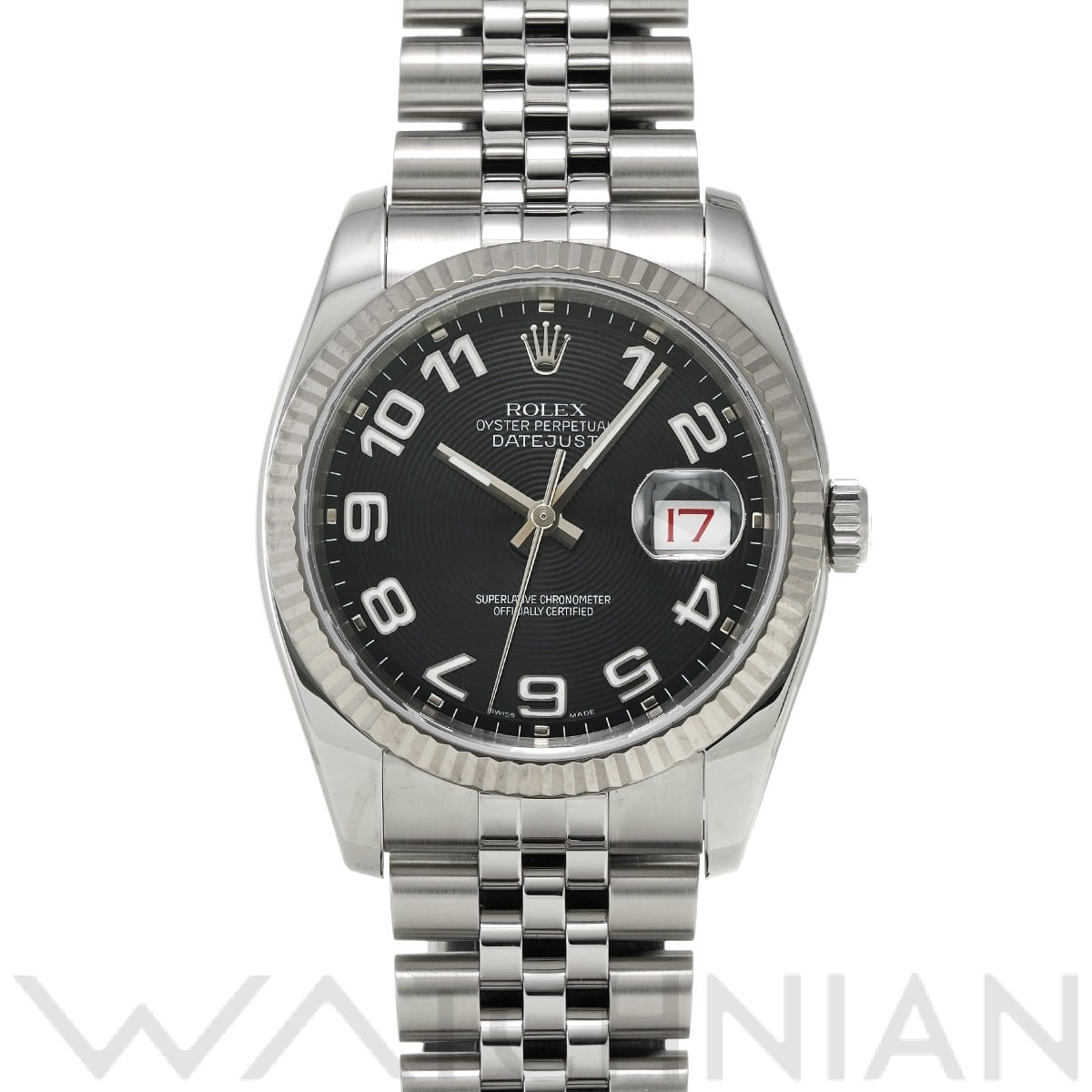 ロレックス デイトジャスト 36 116234 ブラック メンズ 時計 【中古】【wristwatch】