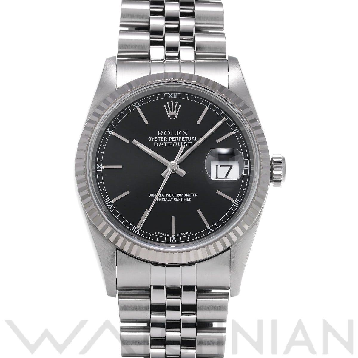 ロレックス デイトジャスト 16234 ブラック メンズ 時計 【中古】【wristwatch】