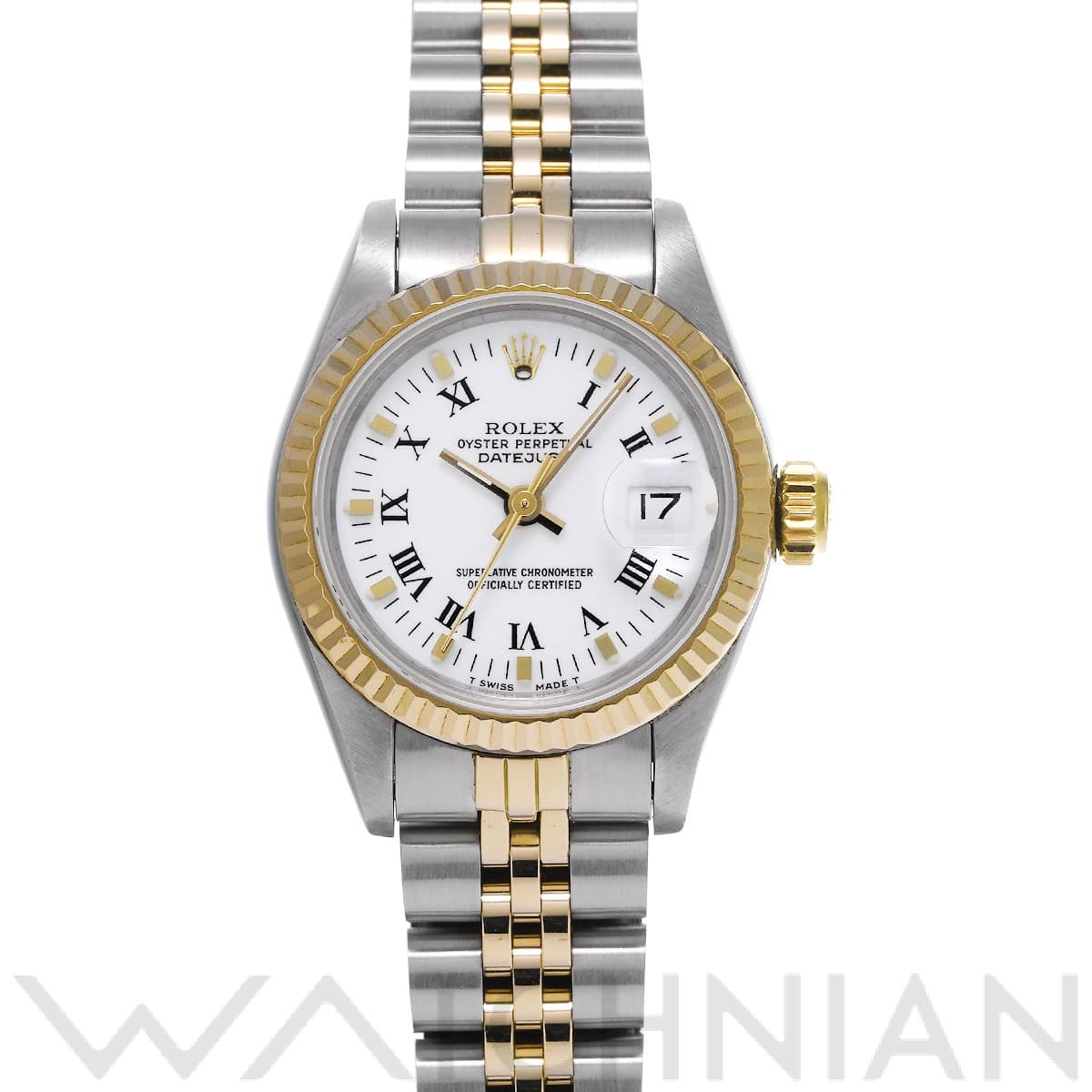 ロレックス デイトジャスト 69173 ホワイト レディース 時計 【中古】【wristwatch】