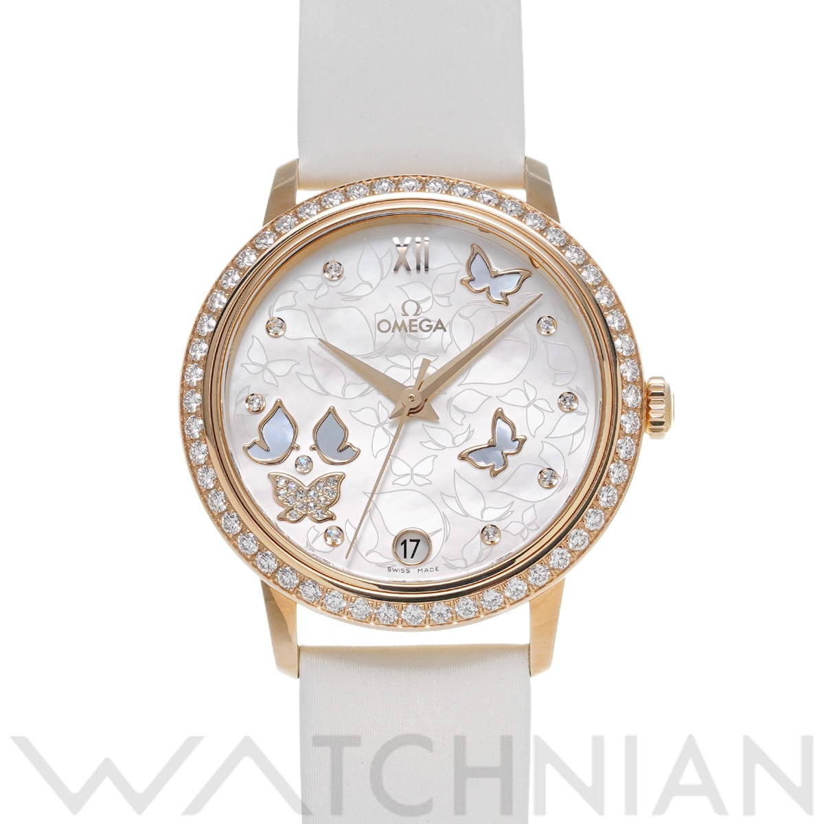 オメガ デ・ヴィル プレステージ 424.57.33.20.55.002 ホワイトシェル/ダイヤモンド レディース 時計 【中古】【wristwatch】