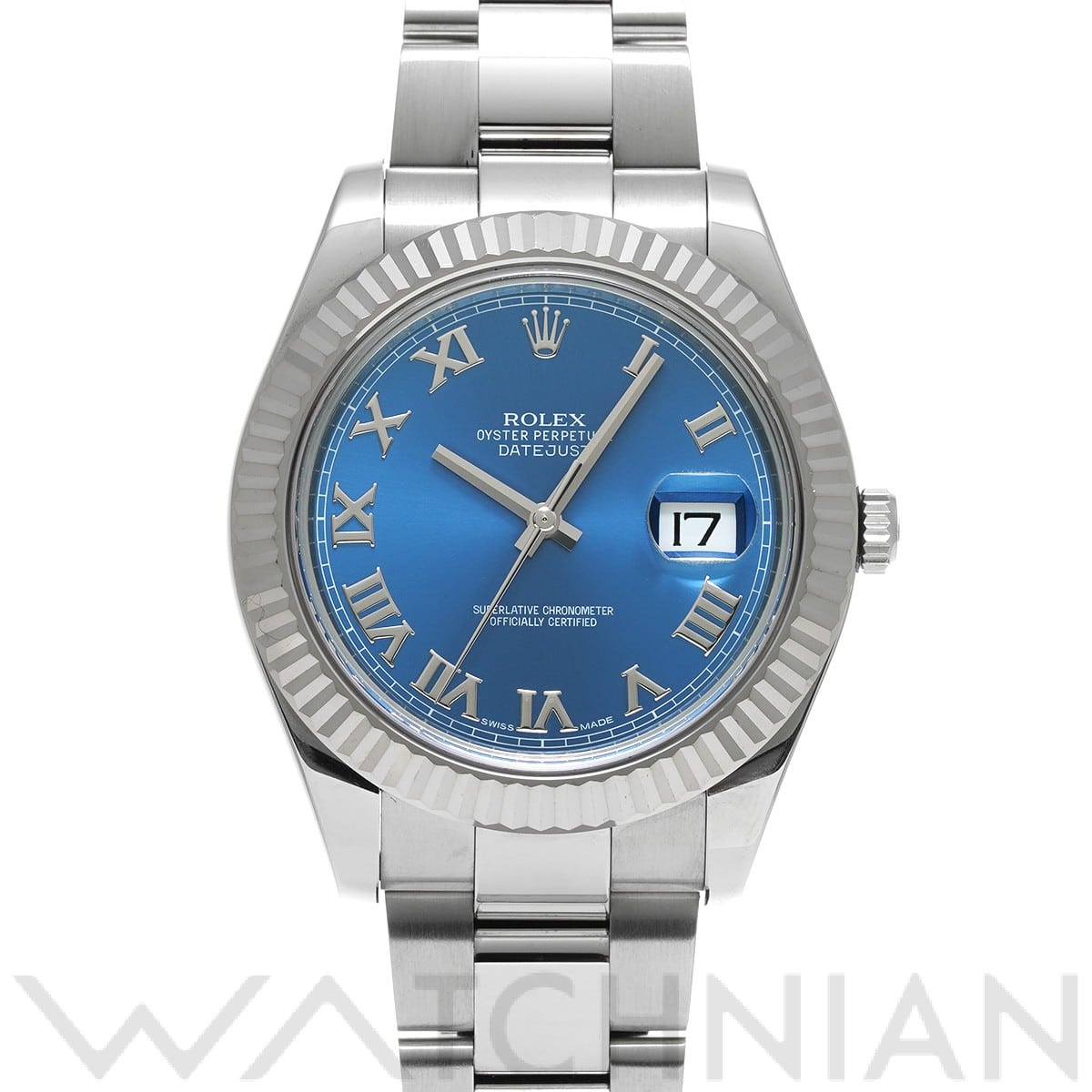 ロレックス デイトジャストII 116334 ブルー メンズ 時計 【中古】【wristwatch】