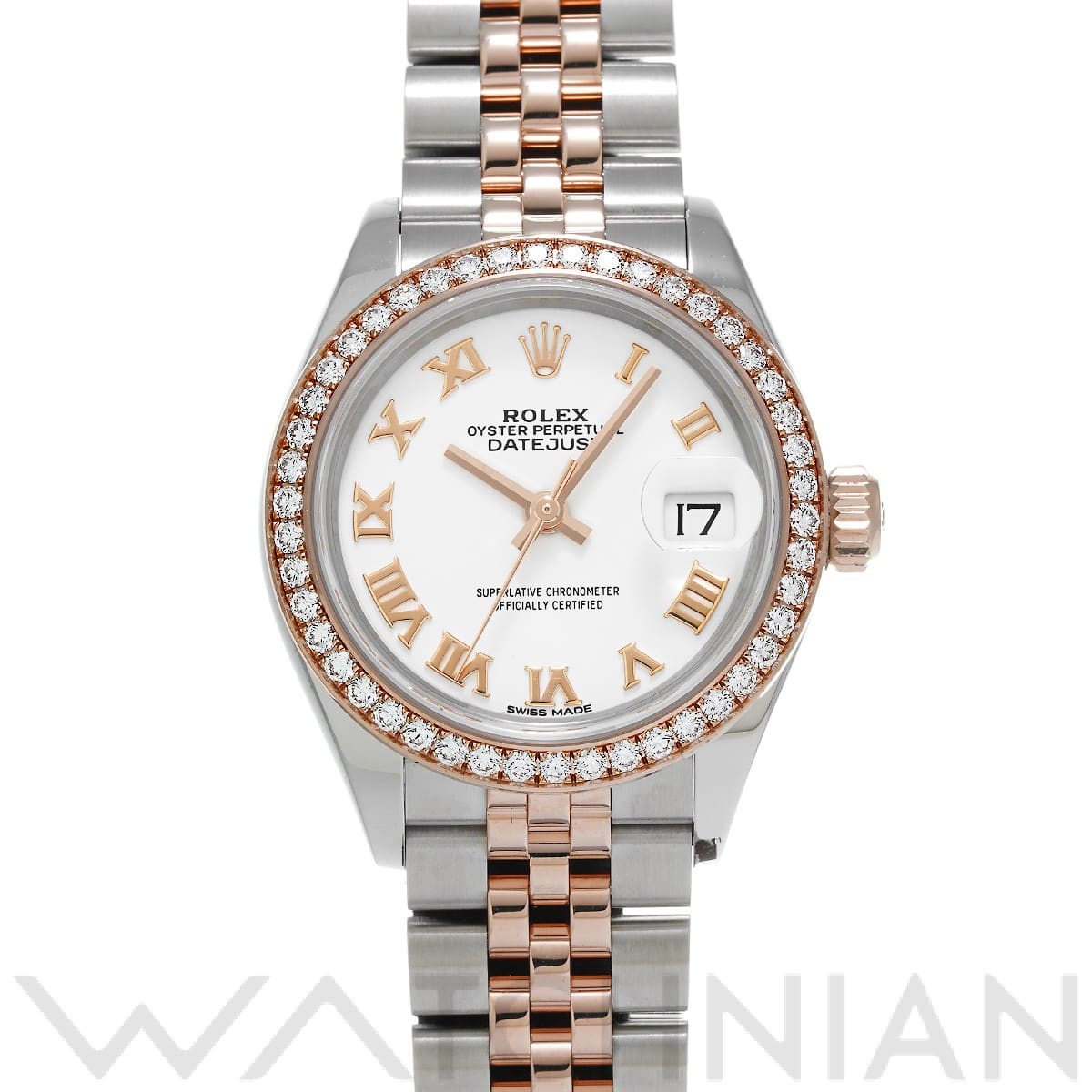 ロレックス レディ デイトジャスト 28 279381RBR ホワイト レディース 時計 【中古】【wristwatch】
