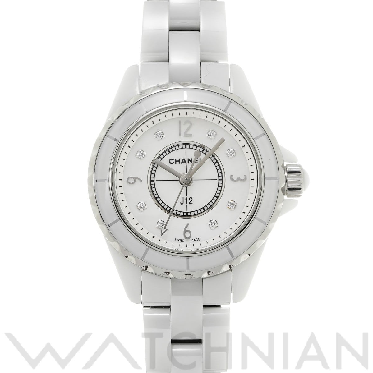 シャネル / CHANEL J12 29MM H2570 ホワイトシェル/ダイヤモンド レディース 時計 【中古】【wristwatch】