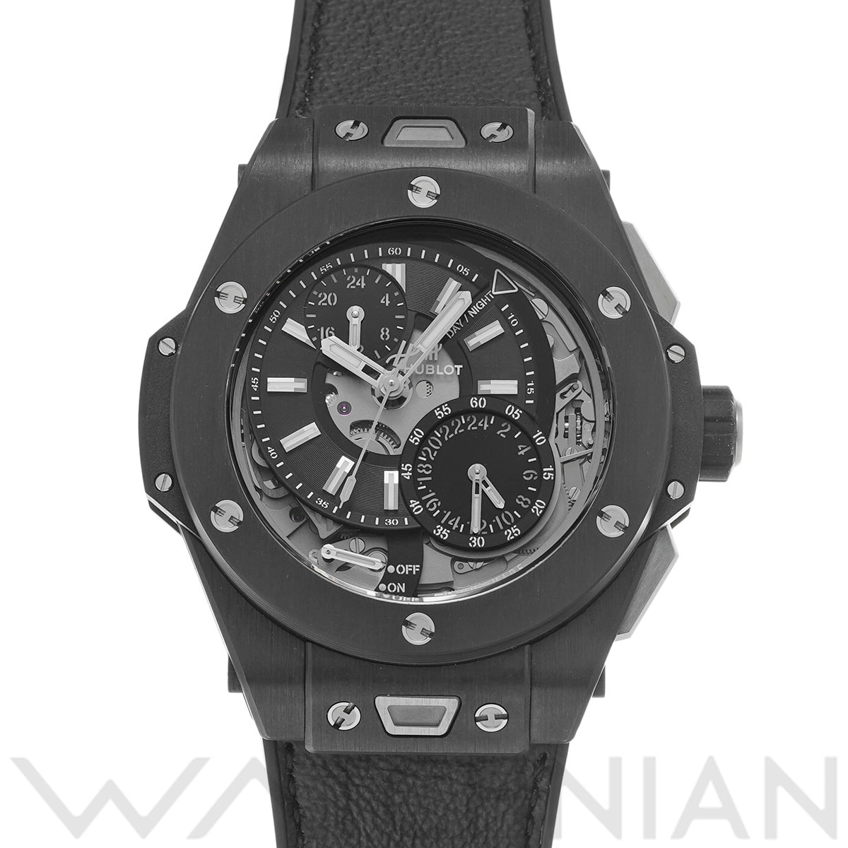 ウブロ ビッグバン アラームリピーター GMT カーボン 403.QU.0120.VR.YOS スケルトン メンズ 時計 【中古】【wristwatch】