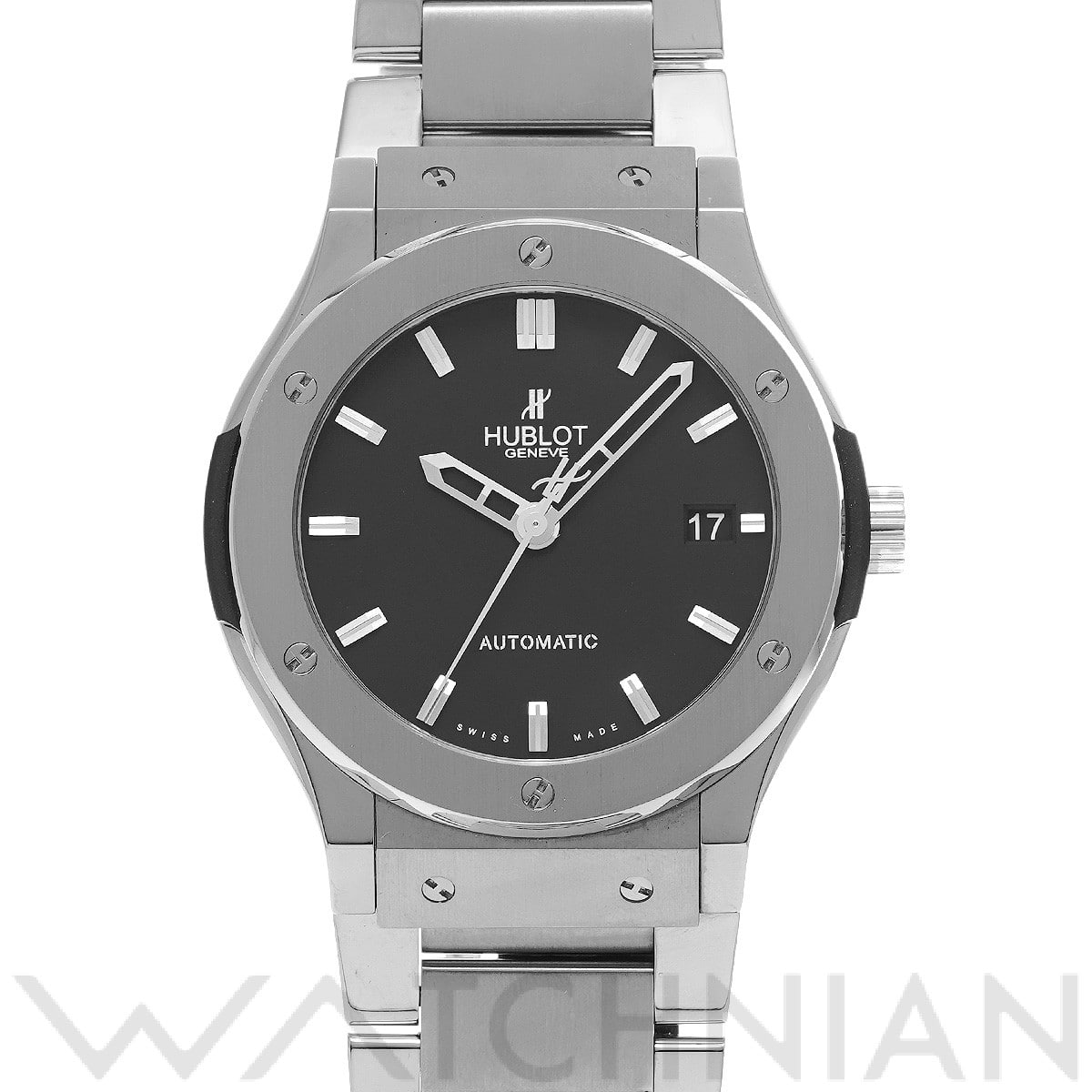 ウブロ / HUBLOT クラシックフュージョン チタニウム ブレスレット 511.NX.1170.NX ブラック メンズ 時計 【中古】【wristwatch】