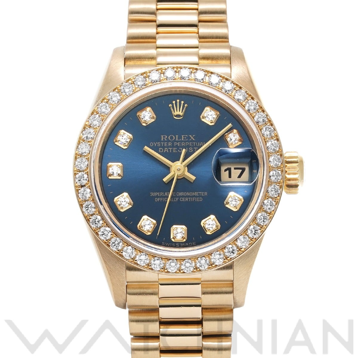 ロレックス / ROLEX デイトジャスト 79138G ブルー/ダイヤモンド レディース 時計 【中古】【wristwatch】