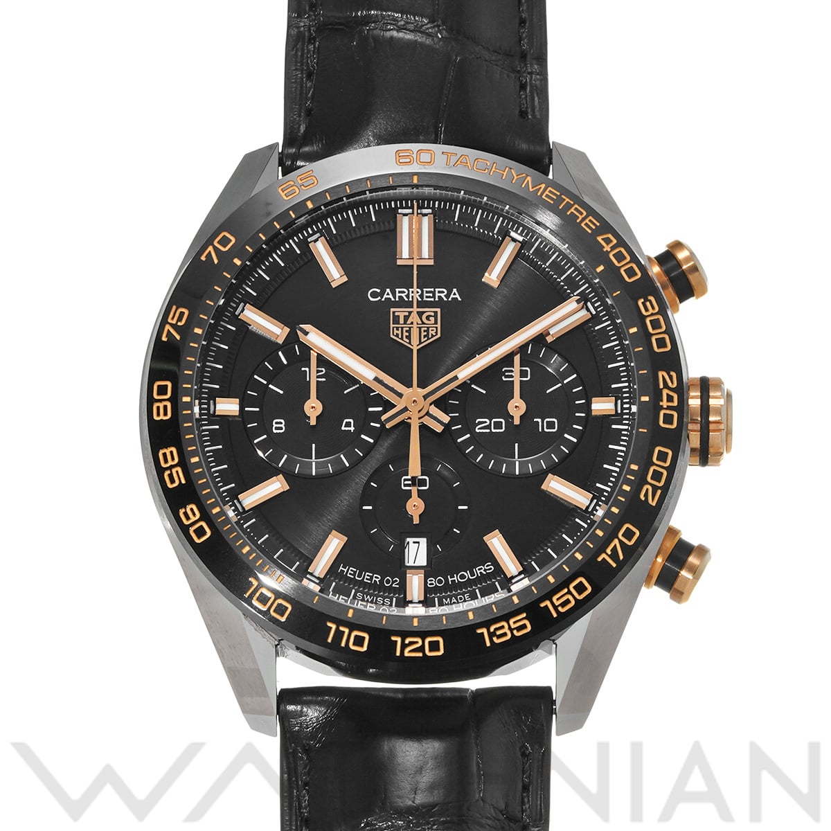 タグ ホイヤー カレラ クロノグラフ CBN2A5A.FC6481 ブラック メンズ 時計 【中古】【wristwatch】