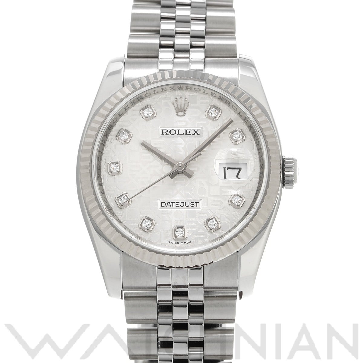 ロレックス デイトジャスト 36 116234G シルバーコンピュータ/ダイヤモンド メンズ 時計 【中古】【wristwatch】