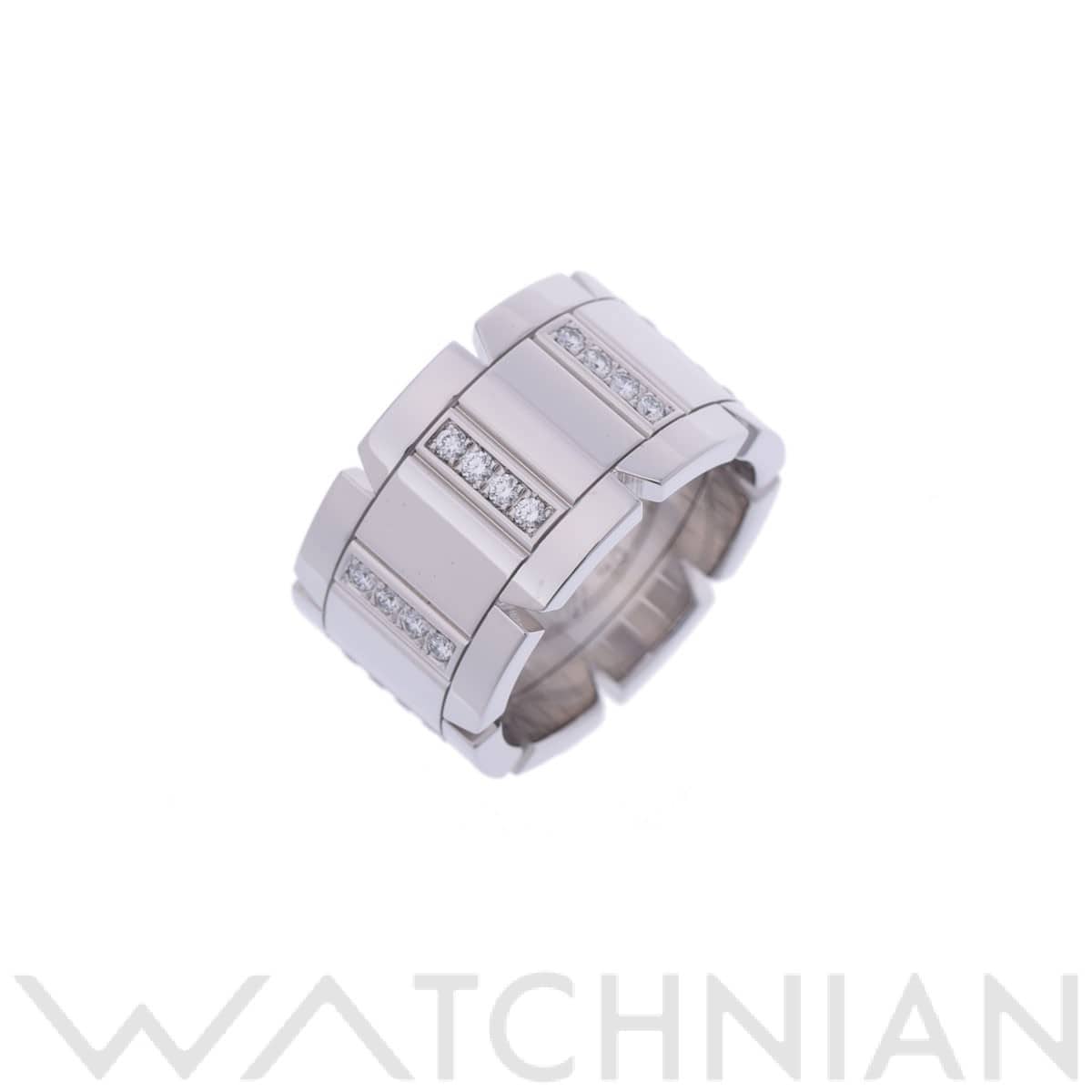 カルティエ タンクフランセーズ リング #48 シルバー K18ホワイト  