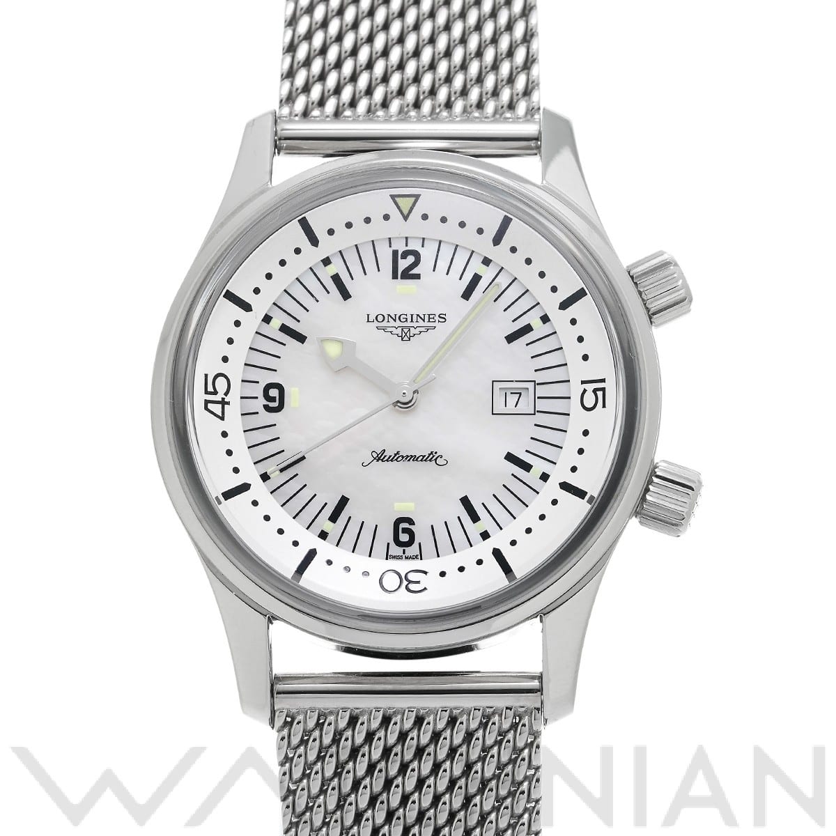 ロンジン / LONGINES ヘリテージ レジェンド ダイバー L3.374.4.80.6 ホワイトシェル メンズ 時計 【中古】【wristwatch】