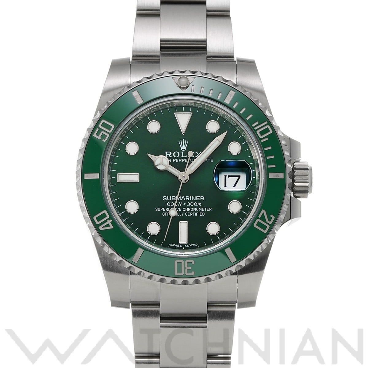 ロレックス サブマリーナ デイト 116610LV グリーン メンズ 時計 【中古】【wristwatch】