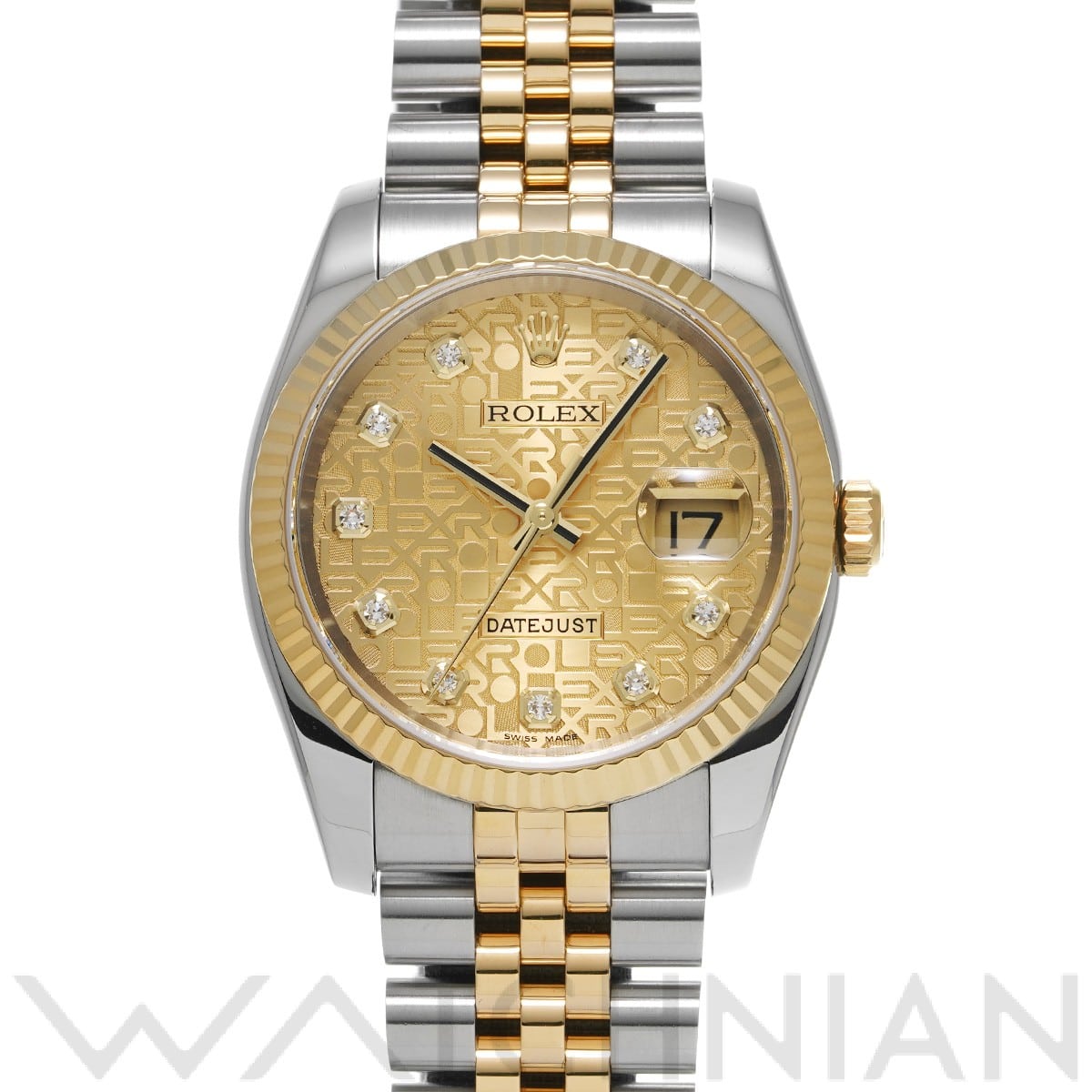 ロレックス デイトジャスト 36 116233G シャンパンコンピュータ/ダイヤモンド メンズ 時計 【中古】【wristwatch】