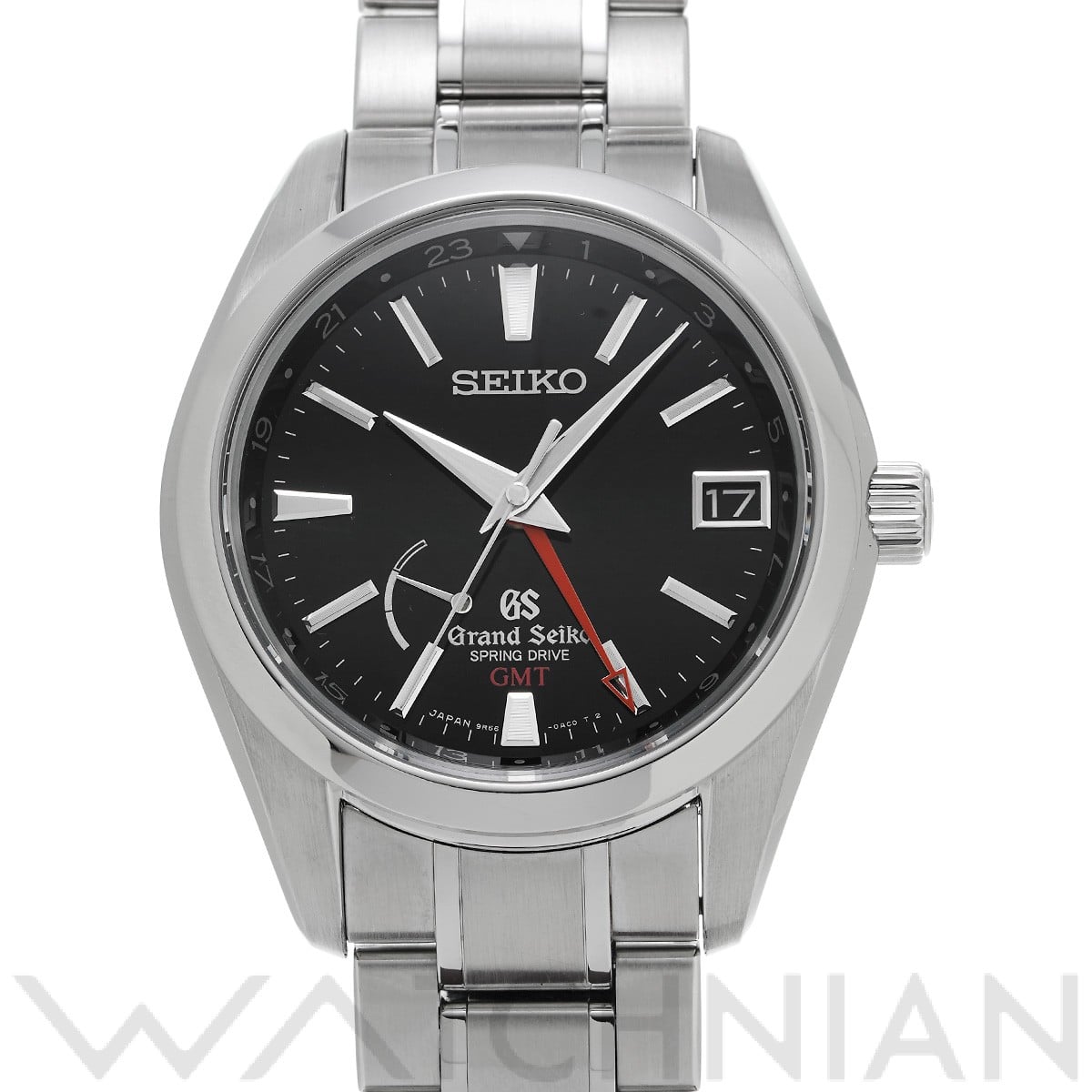 グランドセイコー / Grand Seiko スプリングドライブ GMT SBGE011 ブラック メンズ 時計 【中古】【wristwatch】