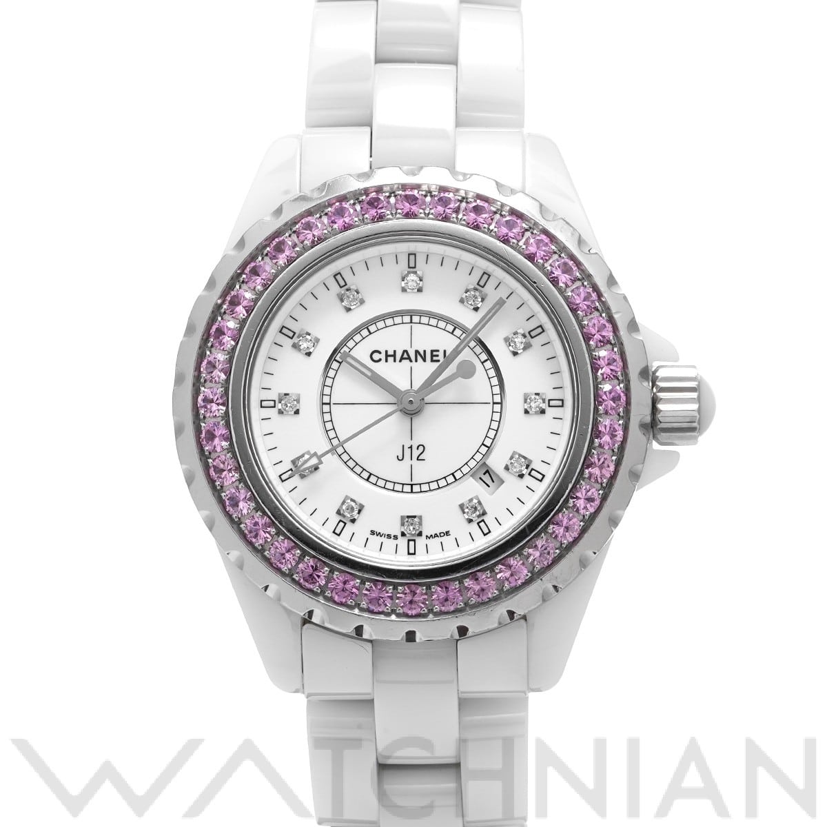 シャネル / CHANEL J12 33MM H2010 ホワイト/ダイヤモンド レディース 時計 【中古】【wristwatch】