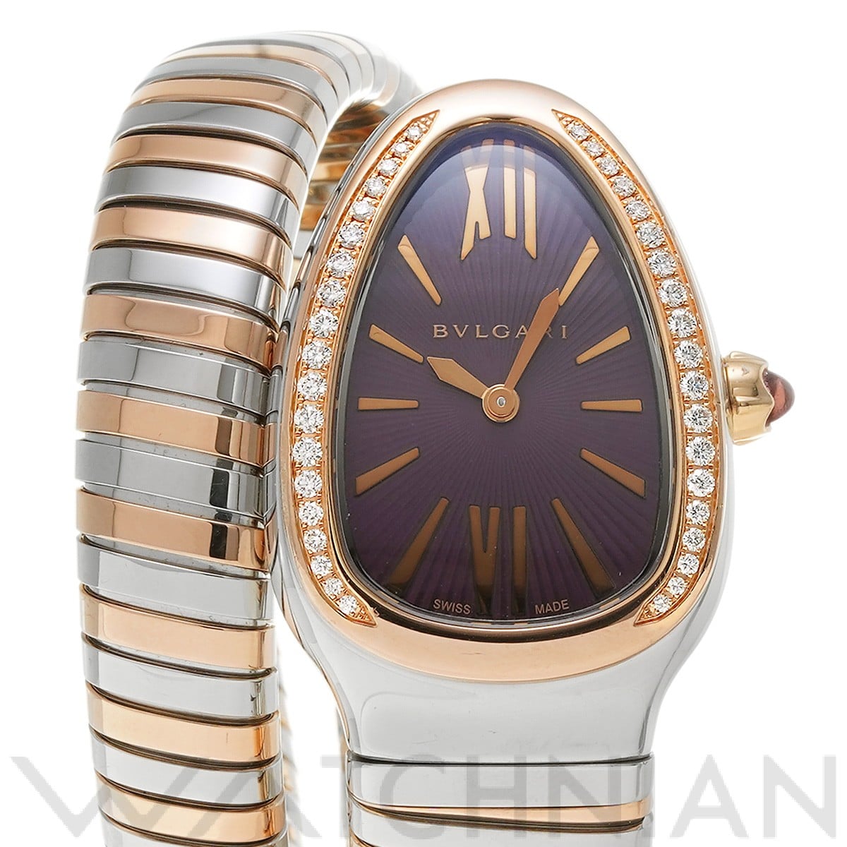 ブルガリ セルペンティ トゥボガス シングルスパイラル SP35SPG パープル レディース 時計 【中古】【wristwatch】