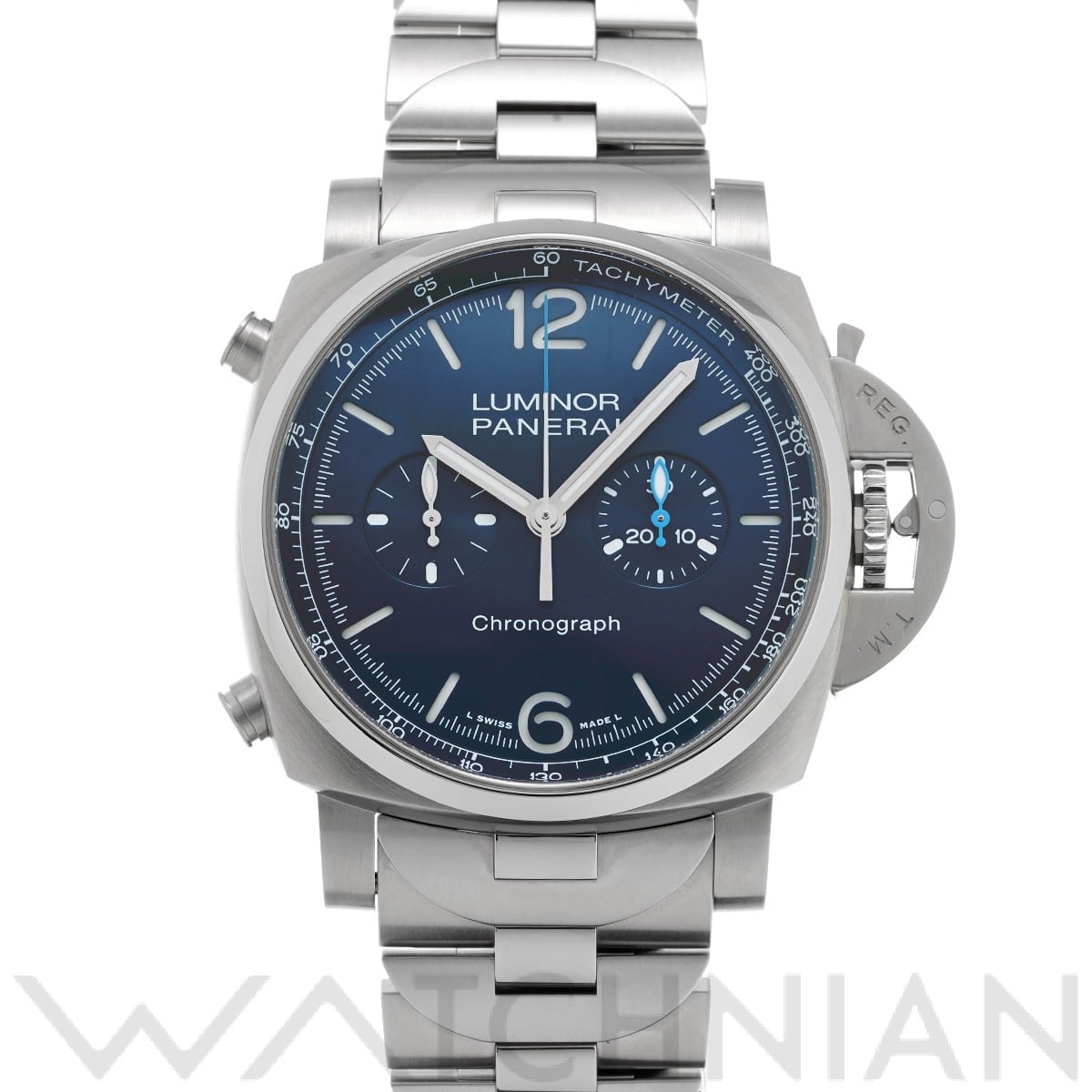 パネライ ルミノール クロノ PAM01110 ブルー メンズ 時計 【中古】【wristwatch】