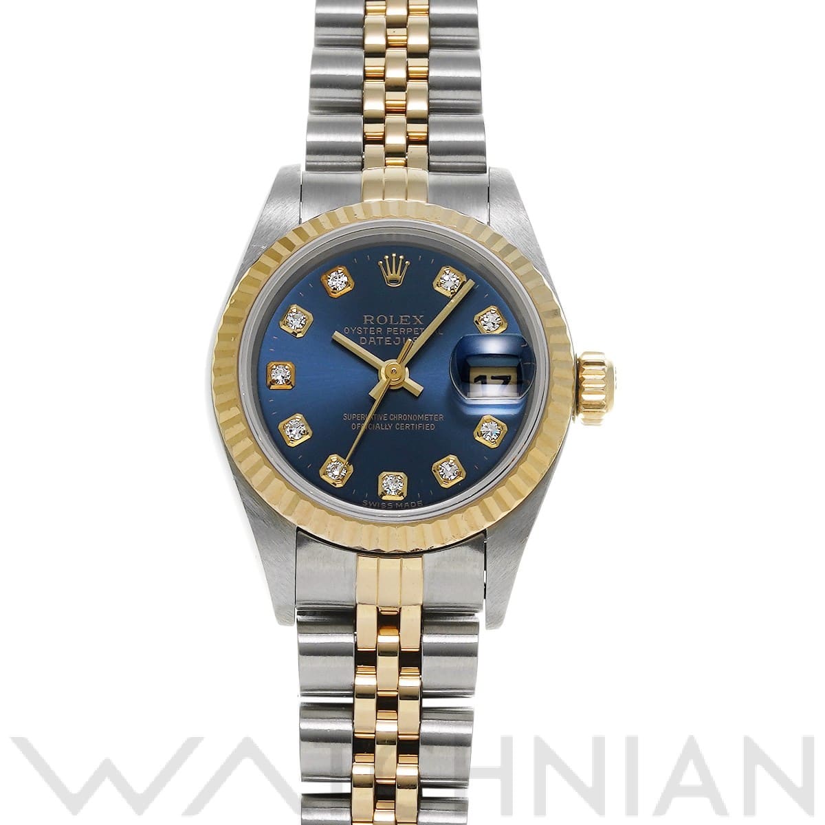 ロレックス / ROLEX デイトジャスト 69173G ブルー/ダイヤモンド レディース 時計 【中古】【wristwatch】