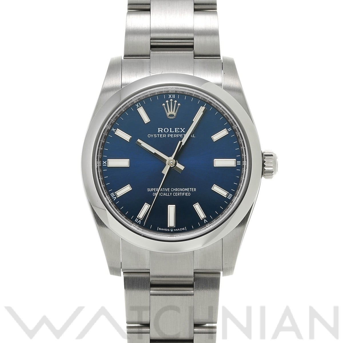 ロレックス オイスターパーペチュアル 34 124200 ブライトブルー ユニセックス 時計 【中古】【wristwatch】