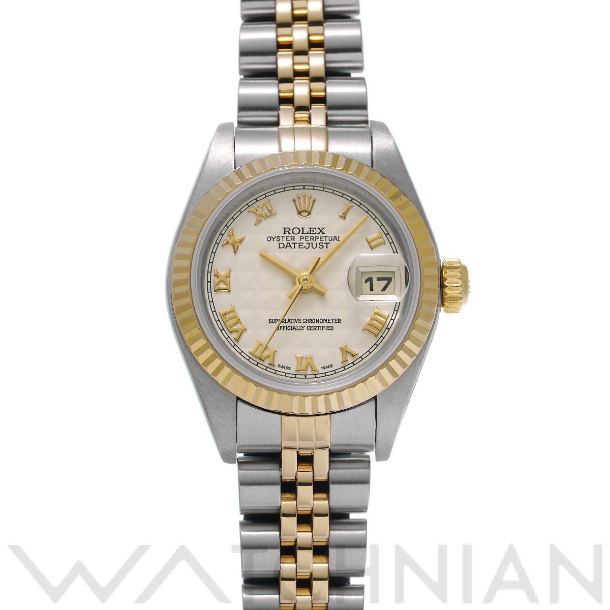 ロレックス デイトジャスト 79173 アイボリーピラミッド レディース 時計 【中古】【wristwatch】