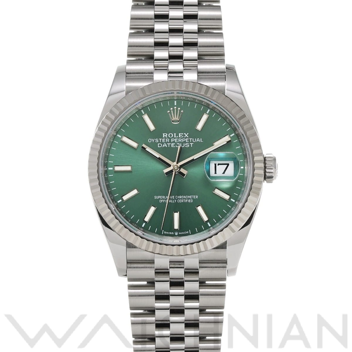 ロレックス デイトジャスト 36 126234 ミントグリーン メンズ 時計 【中古】【wristwatch】