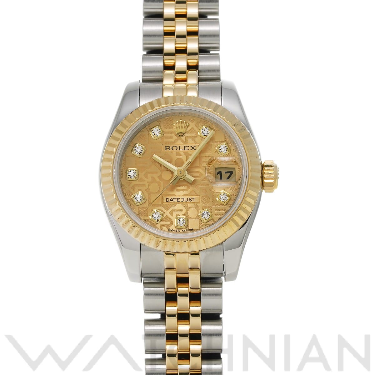 ロレックス レディ デイトジャスト 26 179173G シャンパンコンピュータ/ダイヤモンド レディース 時計 【中古】【wristwatch】