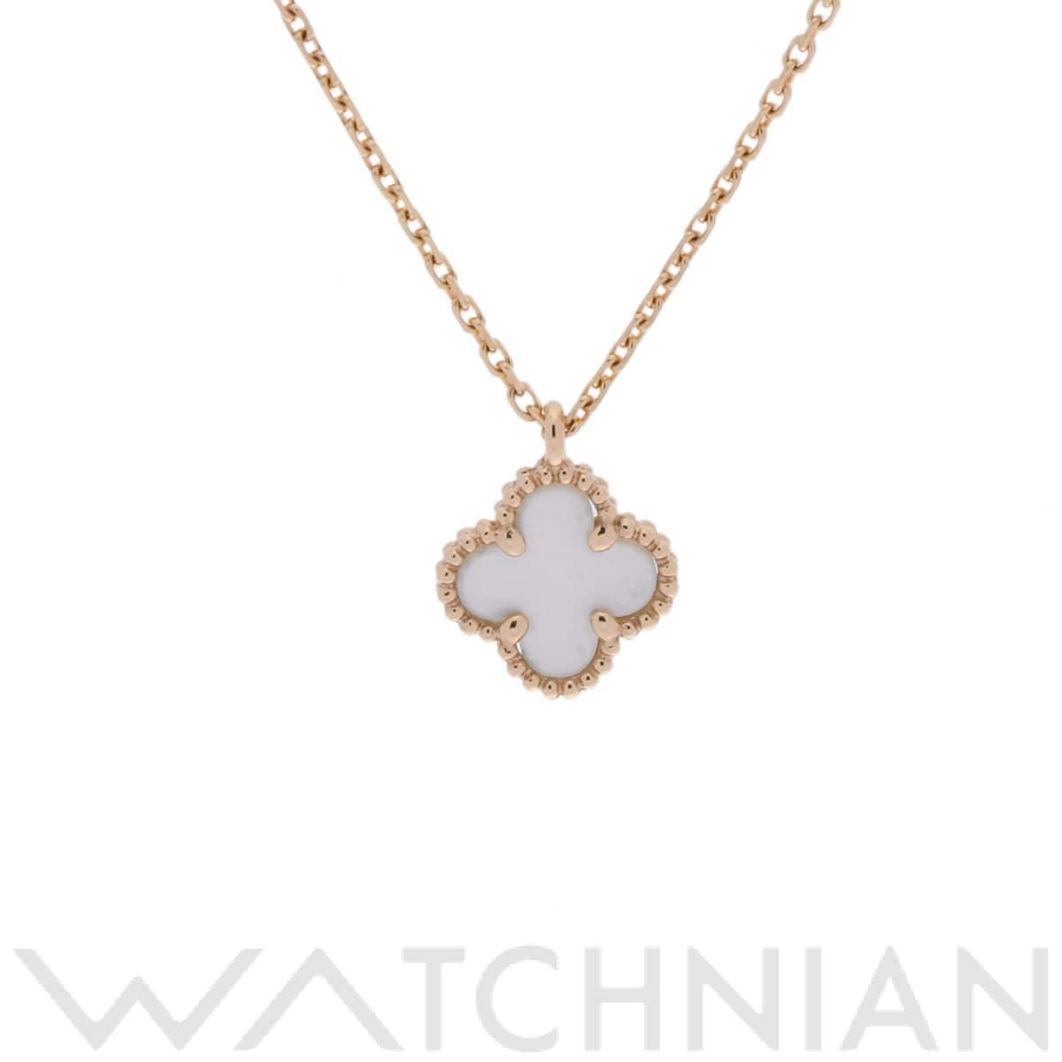 ヴァン クリーフ&アーペル スウィートアルハンブラ ネックレス ゴールド K18イエローゴールド YG/ホワイトシェル レディース ジュエリー 【中古】【jewelry】