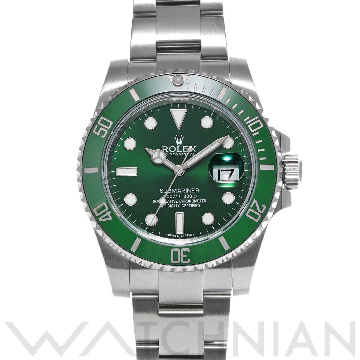 ロレックス サブマリーナ デイト 116610LV グリーン メンズ 時計 【中古】【wristwatch】