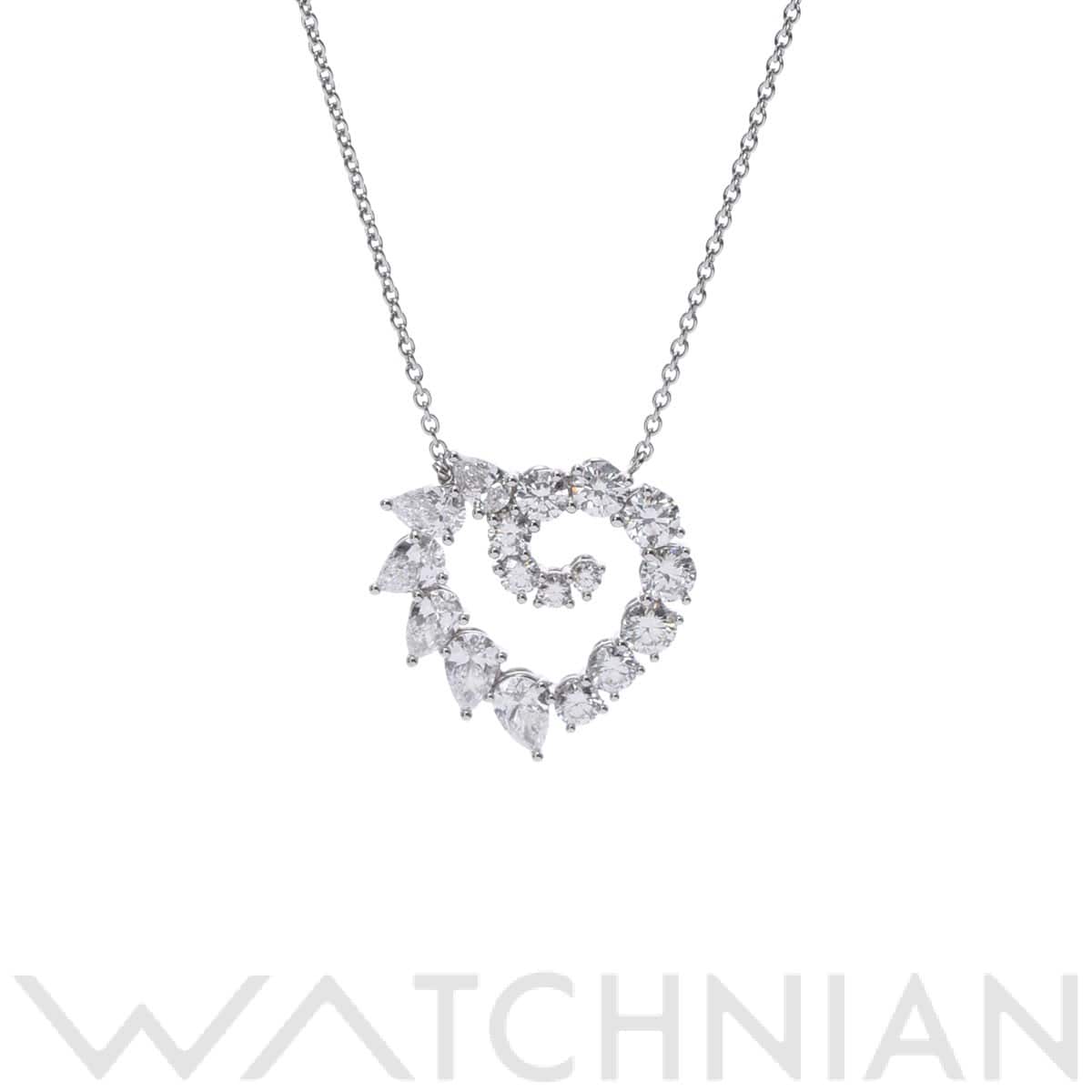 ハリー ウィンストン オープンクラスター ハート ネックレス スモール シルバー PEDPHSSMOC Pt950プラチナ レディース ジュエリー 【中古】【jewelry】