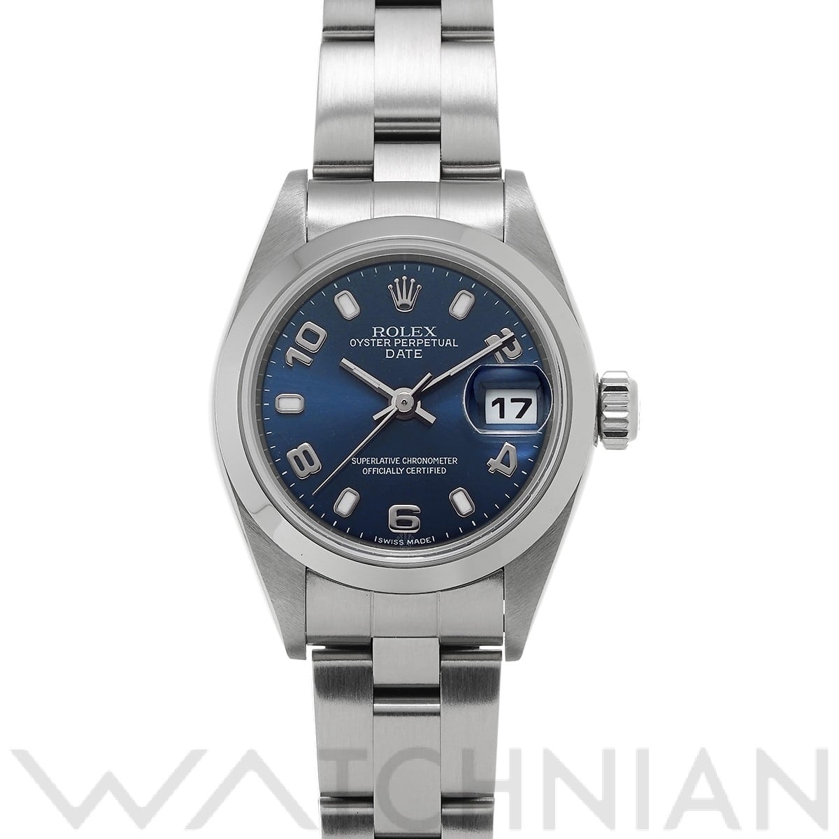 ロレックス オイスターパーペチュアル デイト 79160 ブルー レディース 時計 【中古】【wristwatch】