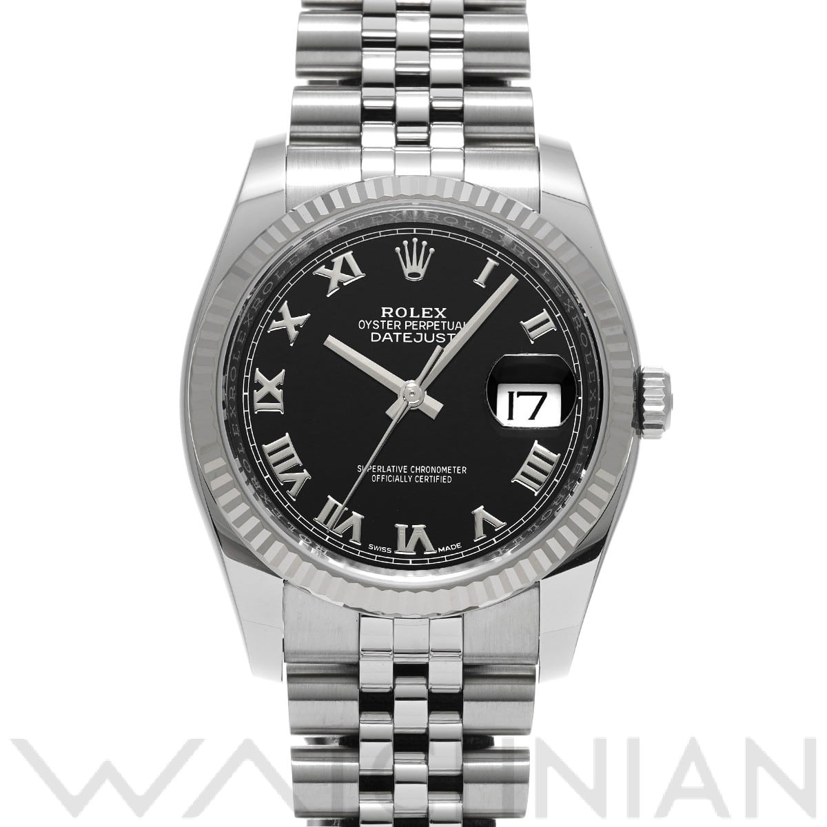 ロレックス デイトジャスト 36 116234 ブラック メンズ 時計 【中古】【wristwatch】