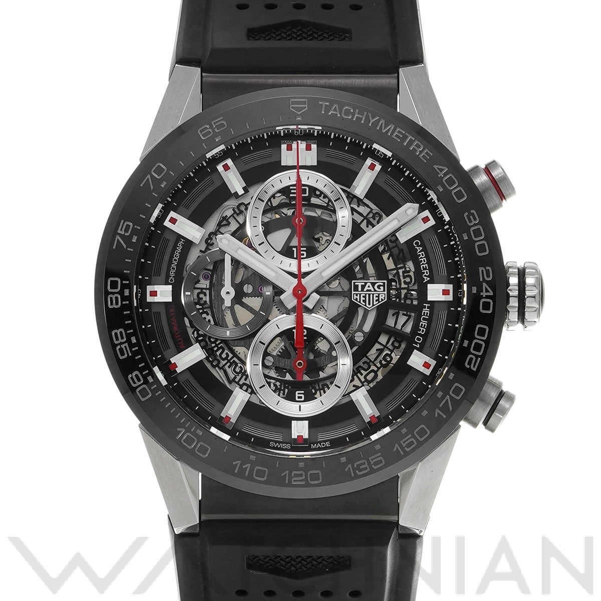 タグ ホイヤー / TAG HEUER カレラ キャリバーホイヤー01 クロノグラフ CAR201V.FT6046 ブラック メンズ 時計 【中古】【wristwatch】