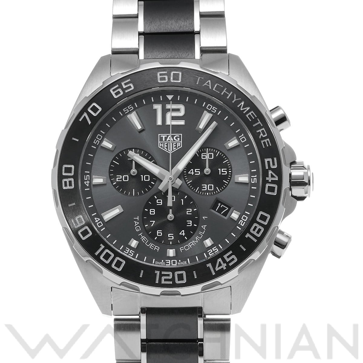 タグ ホイヤー / TAG HEUER フォーミュラ1 クォーツ クロノグラフ CAZ1011.BA0843 グレー/ブラック メンズ 時計 【中古】【wristwatch】